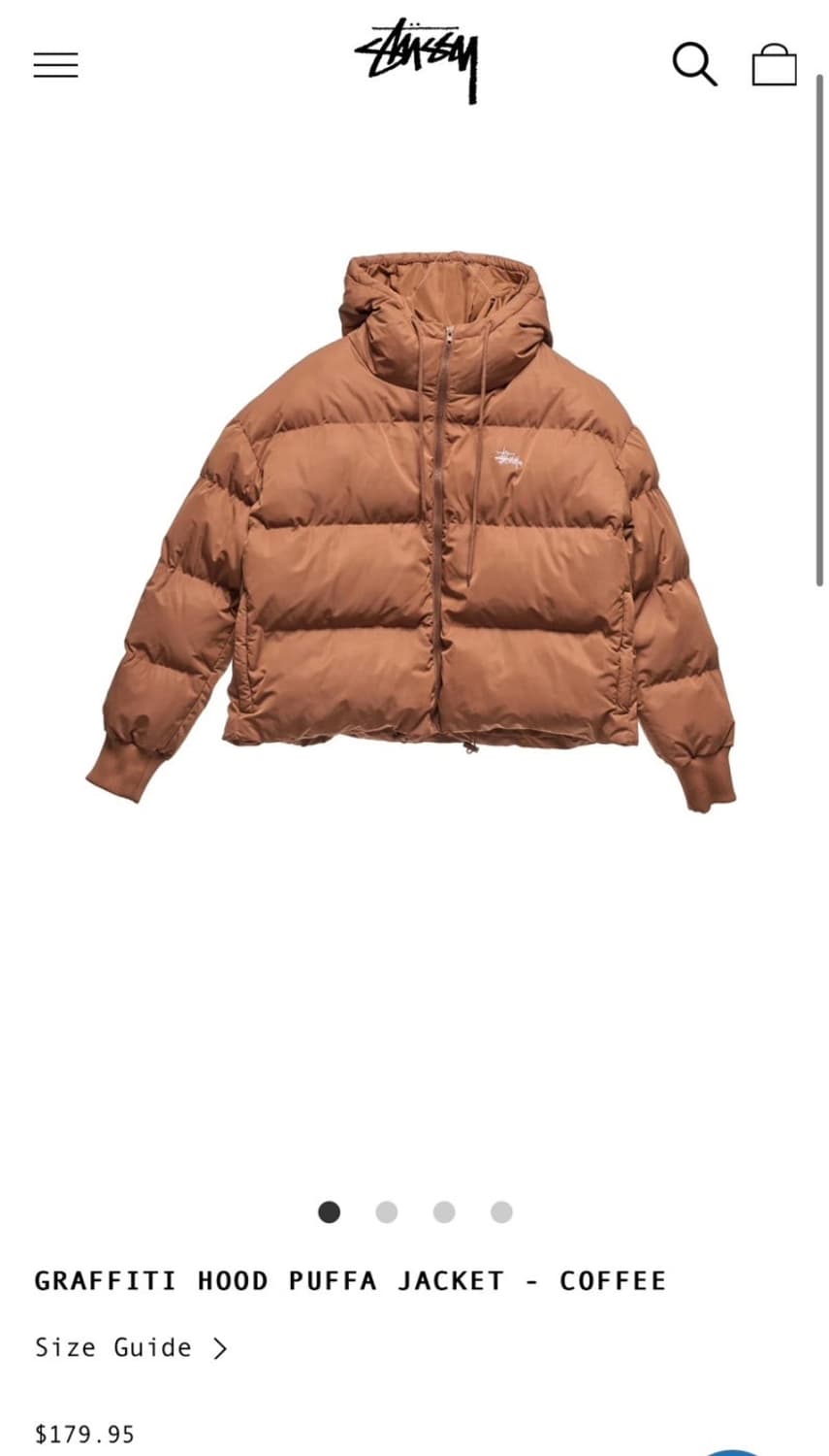 스투시 오스트레일리아 후디 푸퍼 숏패딩 10사이즈 상품이미지1