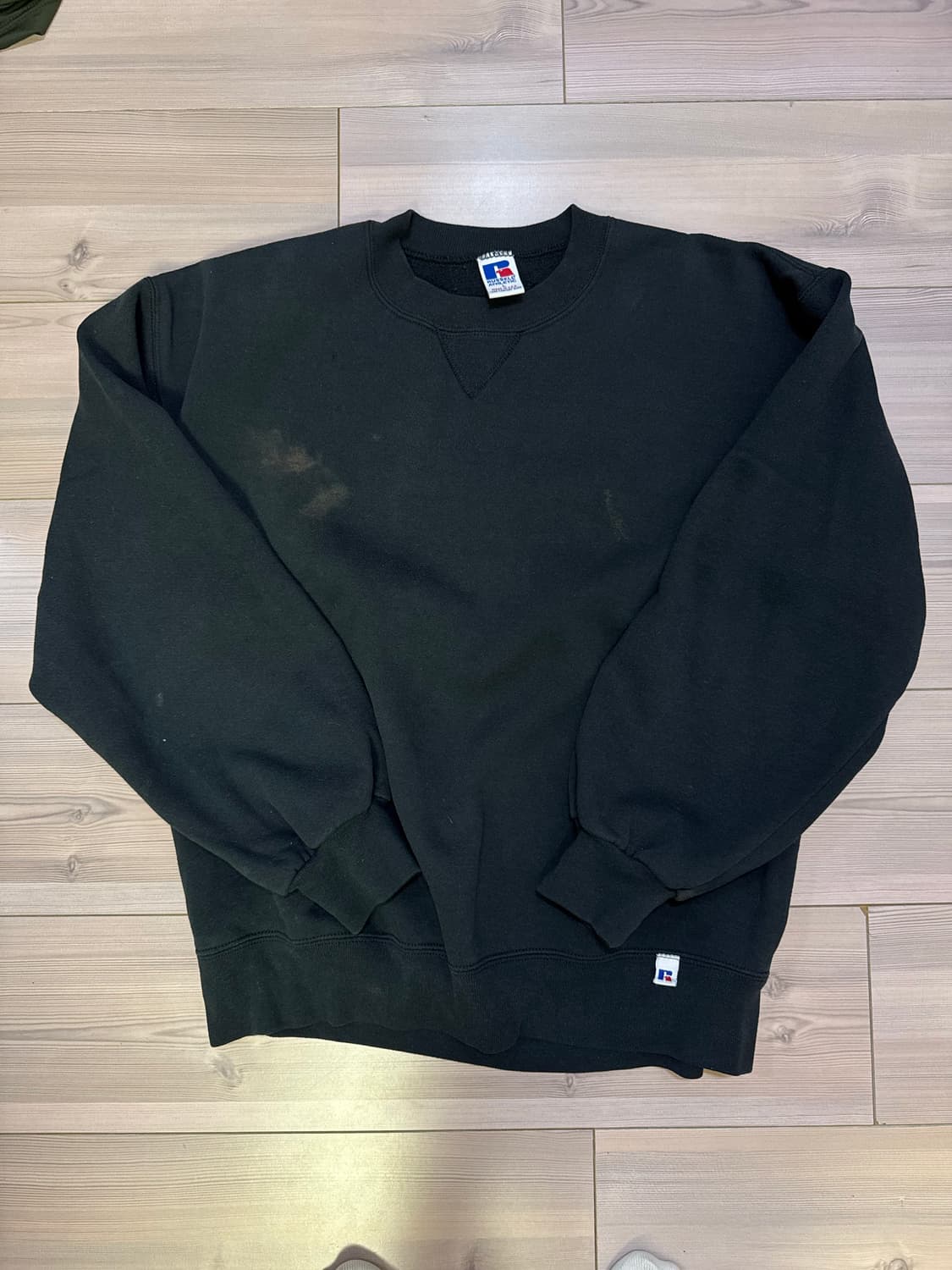 빈티지 러셀 90s 블랭크 스웻셔츠 usa 블랙 L 맨투맨 russell 상품이미지1