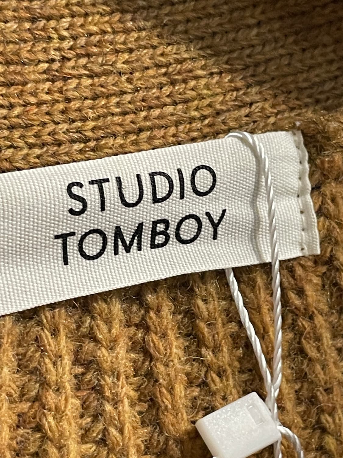 스튜디오 톰보이 컬러 블록 케이블 울 가디건 상품이미지2