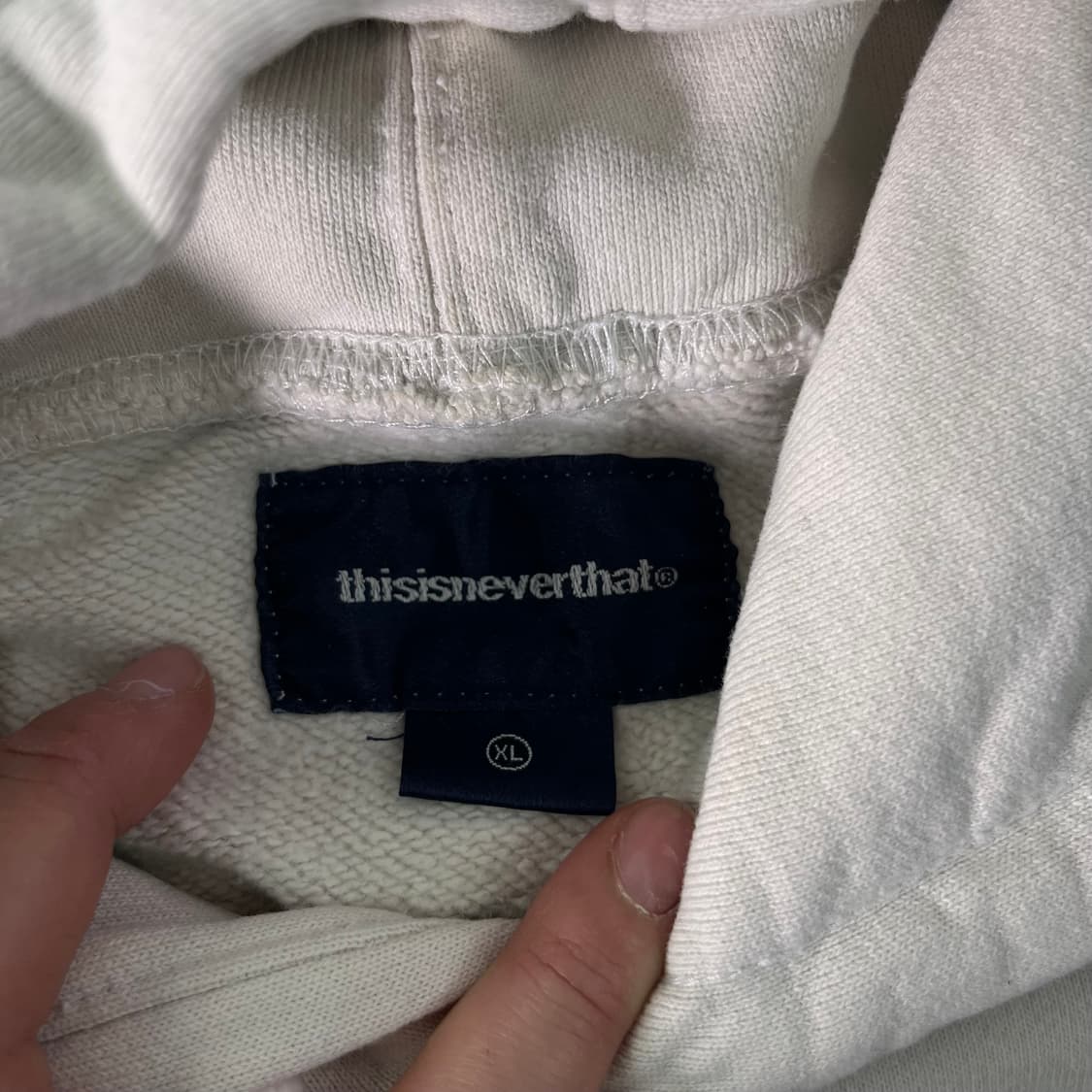 105 디스이즈네버댓 핑크 로고 후드티 상품이미지3