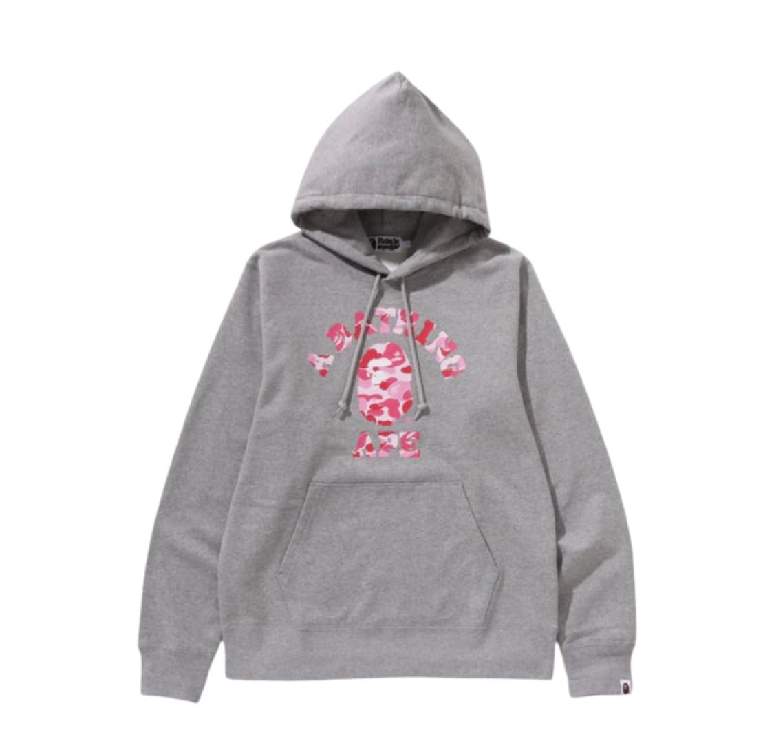 베이프 ABC 카모 컬리지 풀오버 후드 그레이 상품이미지1