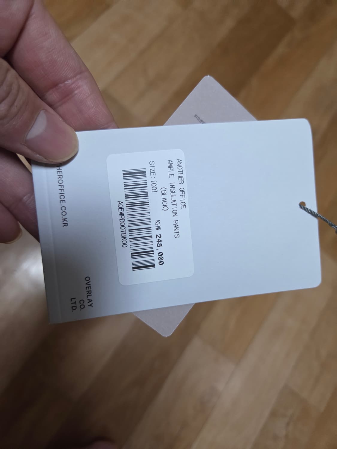 어나더오피스 인슐레이션 팬츠 블랙 0사이즈 상품이미지5