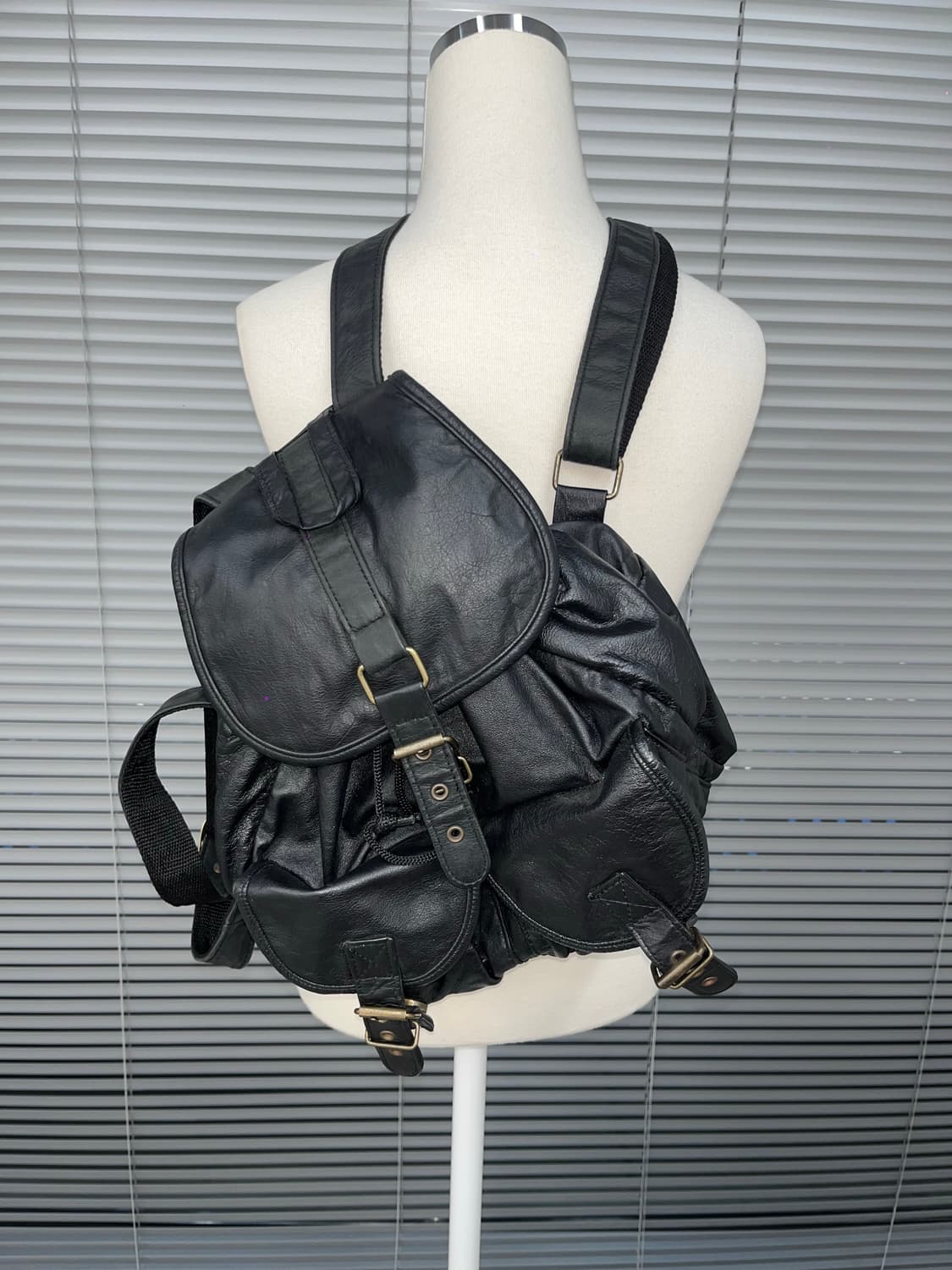 Japanese Vintage Leather Backpack 상품이미지2
