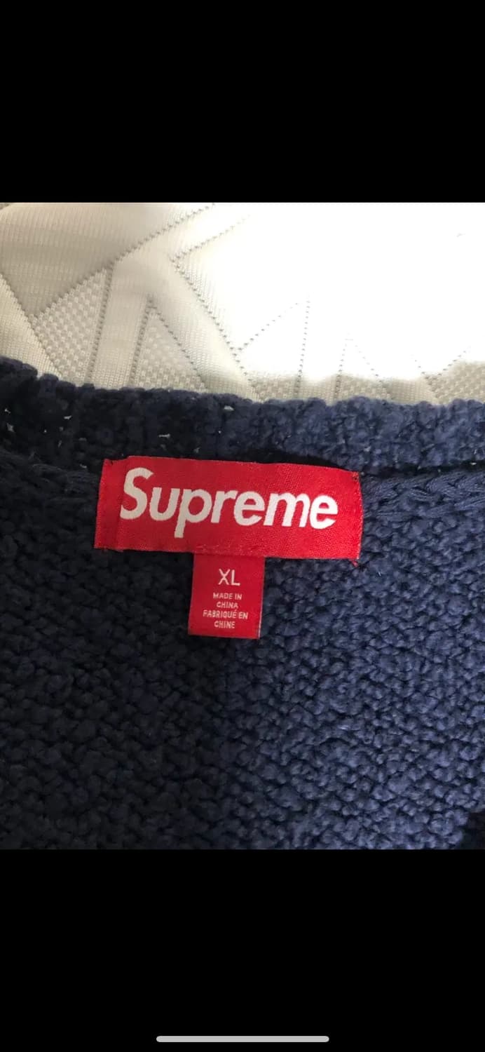 [XL] 24ss 슈프림 부클 스몰 박스 스웨터 니트 네이비 상품이미지2