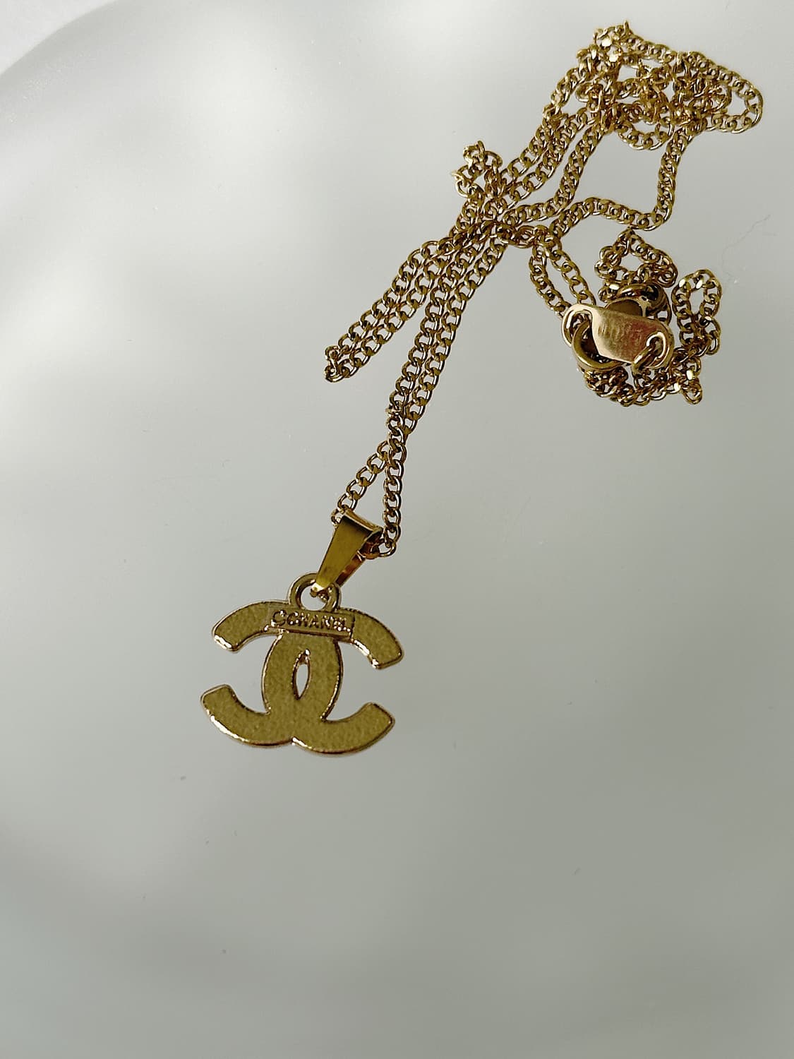 샤넬 cc로고 하프진주 업사이클링 목걸이 골드 상품이미지4