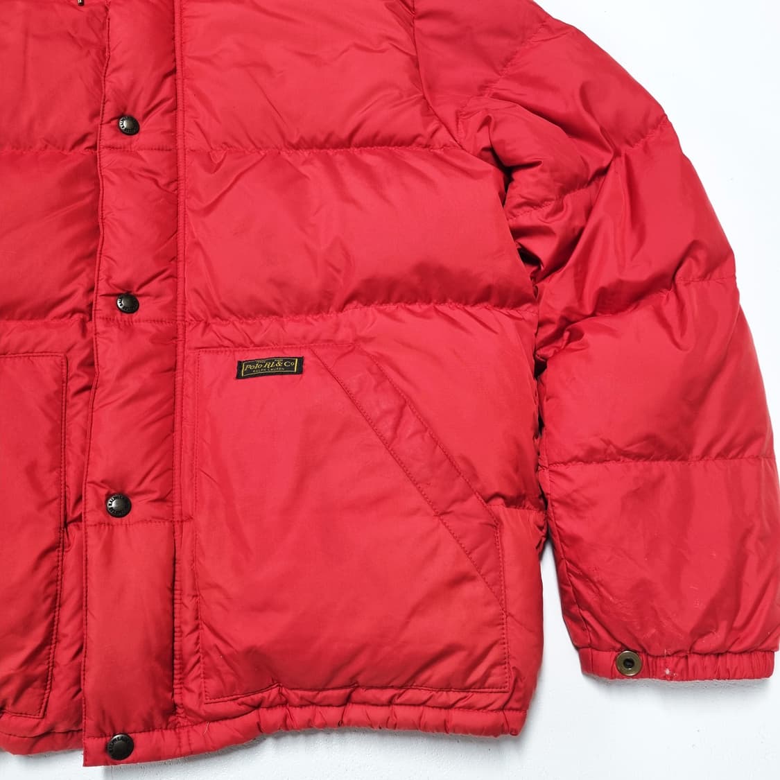 90s 빈티지 폴로랄프로렌 엘름우드 패딩 레드 - M 상품이미지5