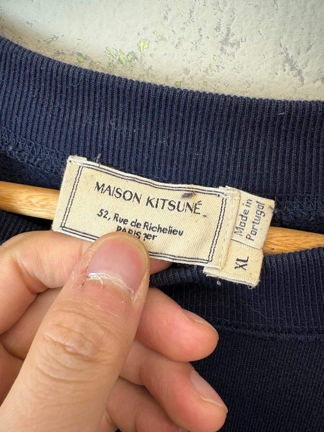 메종키츠네 로고 패치 스웻셔츠 네이비 상품이미지5