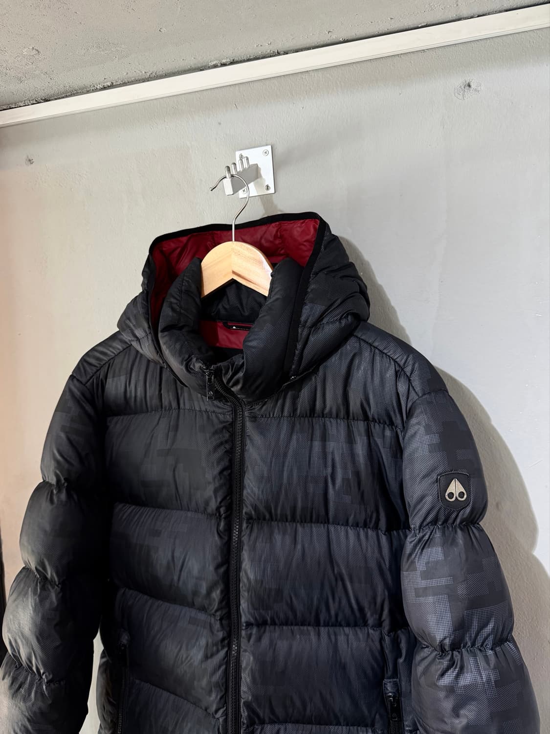 XL/ 무스너클 덕다운 기하학 푸퍼 후디패딩 상품이미지3