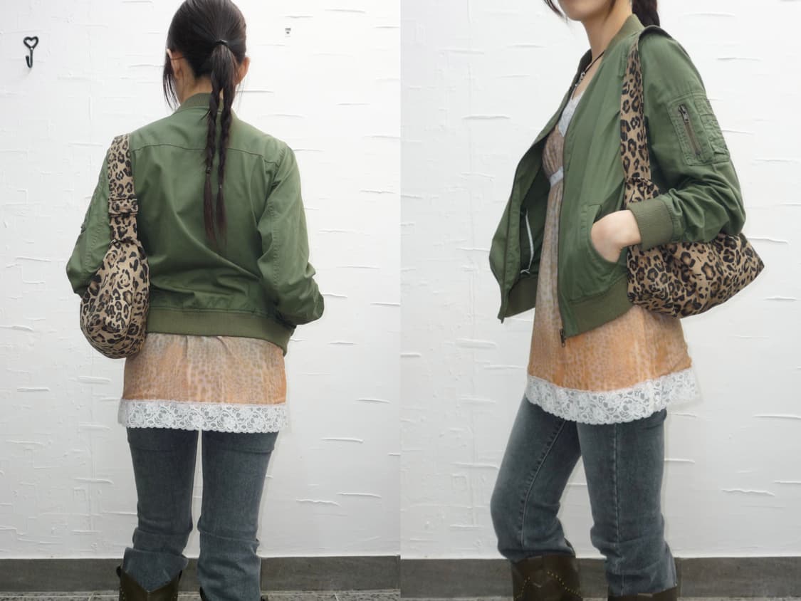 Slim fit khaki blouson jacket 상품이미지2