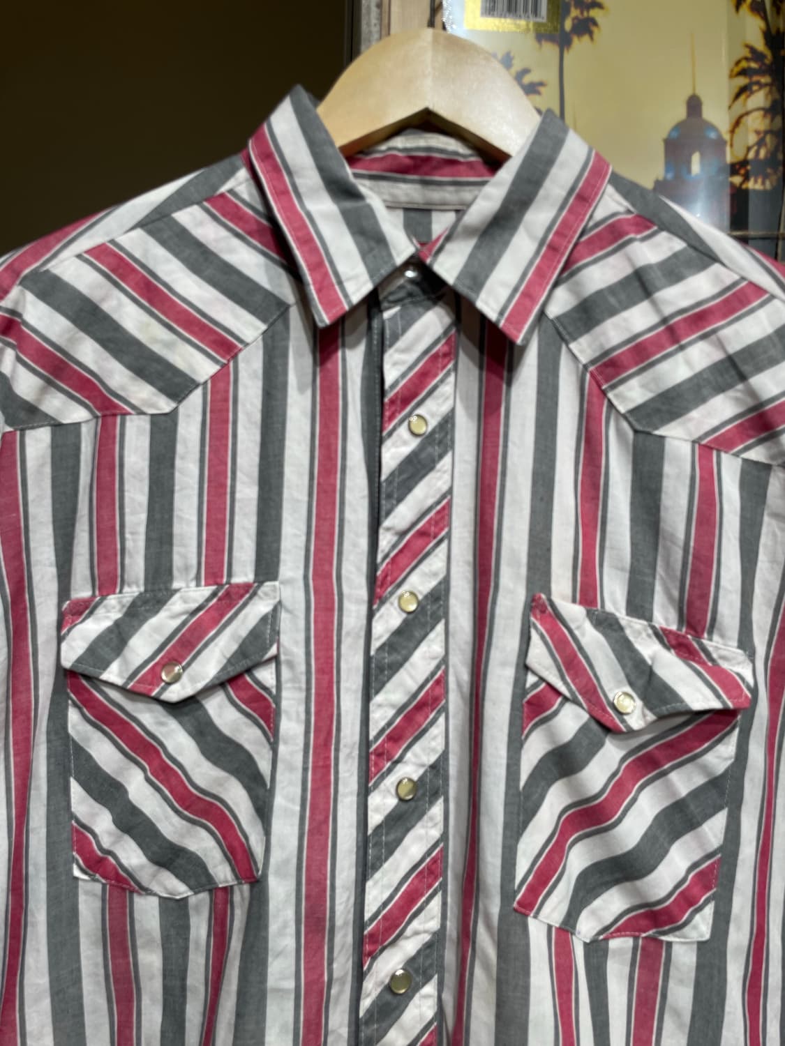 빈티지 스트라이프 웨스턴 셔츠 상품이미지3