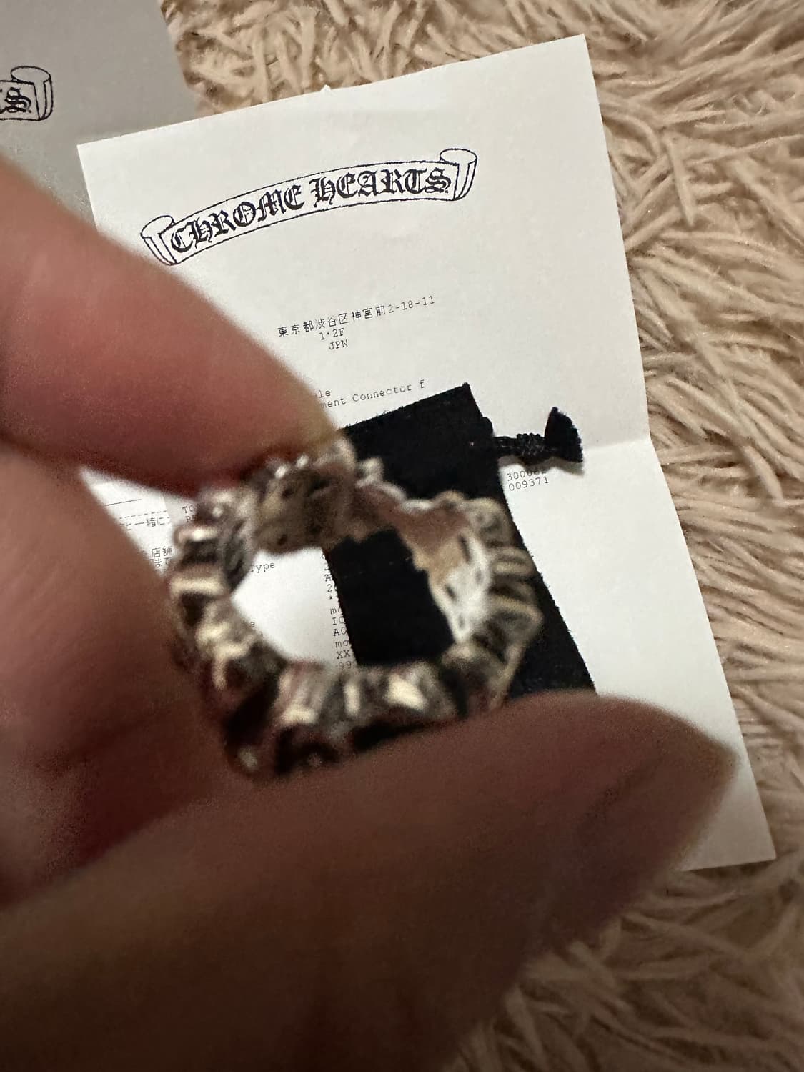 크롬하츠 더블 플로랄 크로스 하트 us7 사이즈 상품이미지5