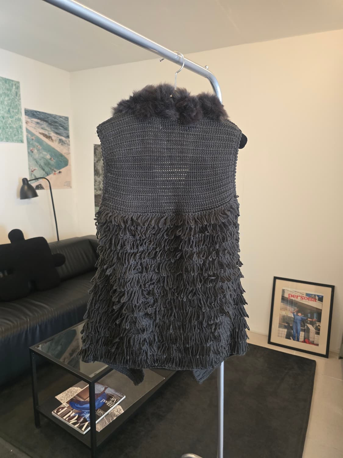 니트 퍼 트리밍 베스트 상품이미지2