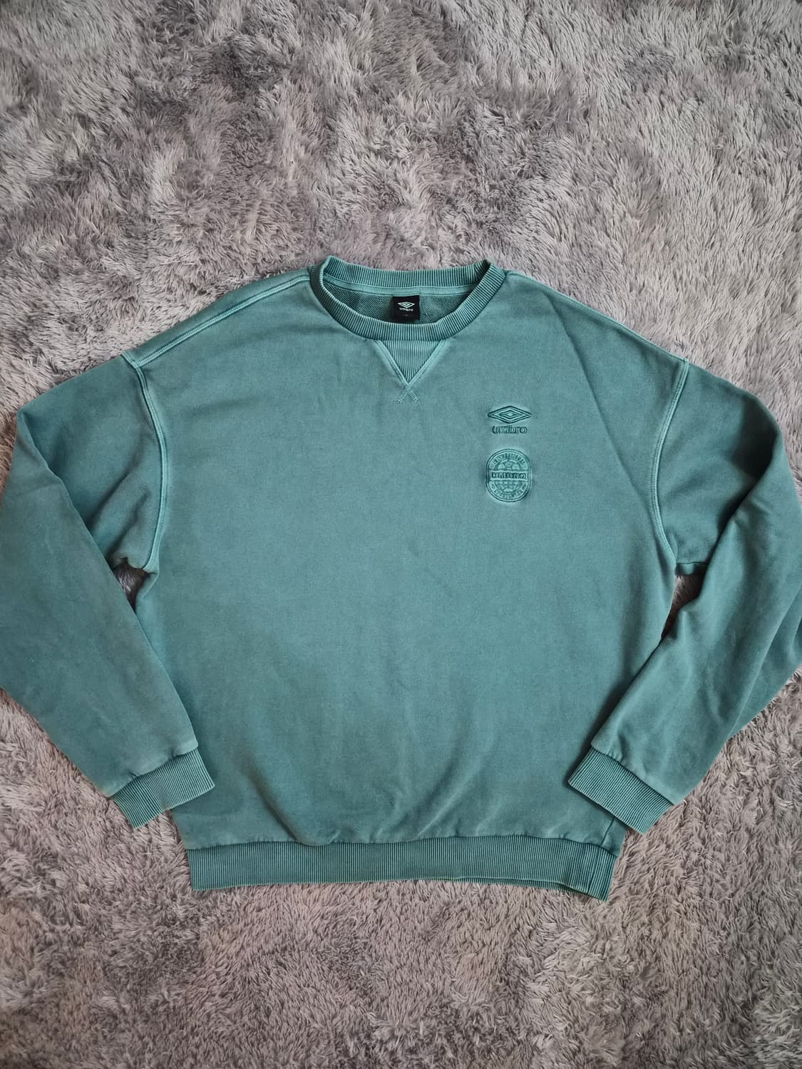 (XL-100) 엄브로 피그먼트 워싱 테리소재 남성 맨투맨 상품이미지1