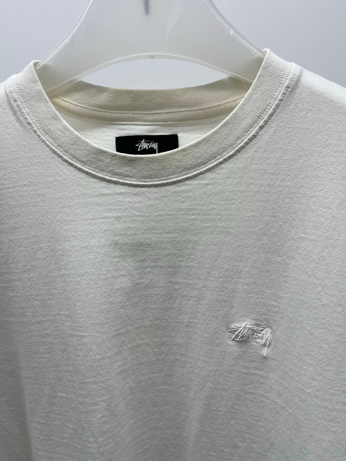 스투시 stussy stock logo 티셔츠 natural M사이즈 상품이미지1