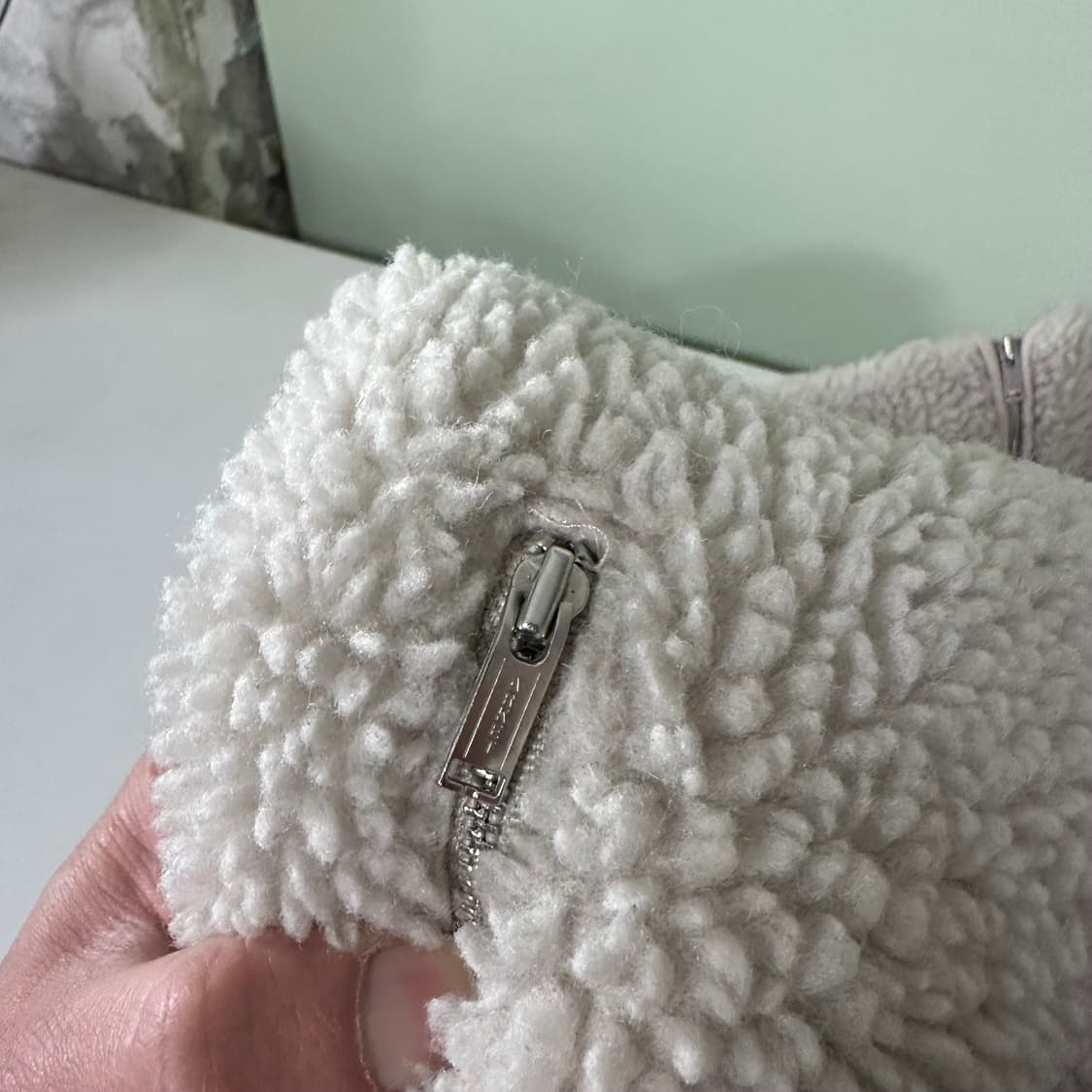 M-L 아르켓 오버핏 아이보리 플리스자켓 상품이미지3