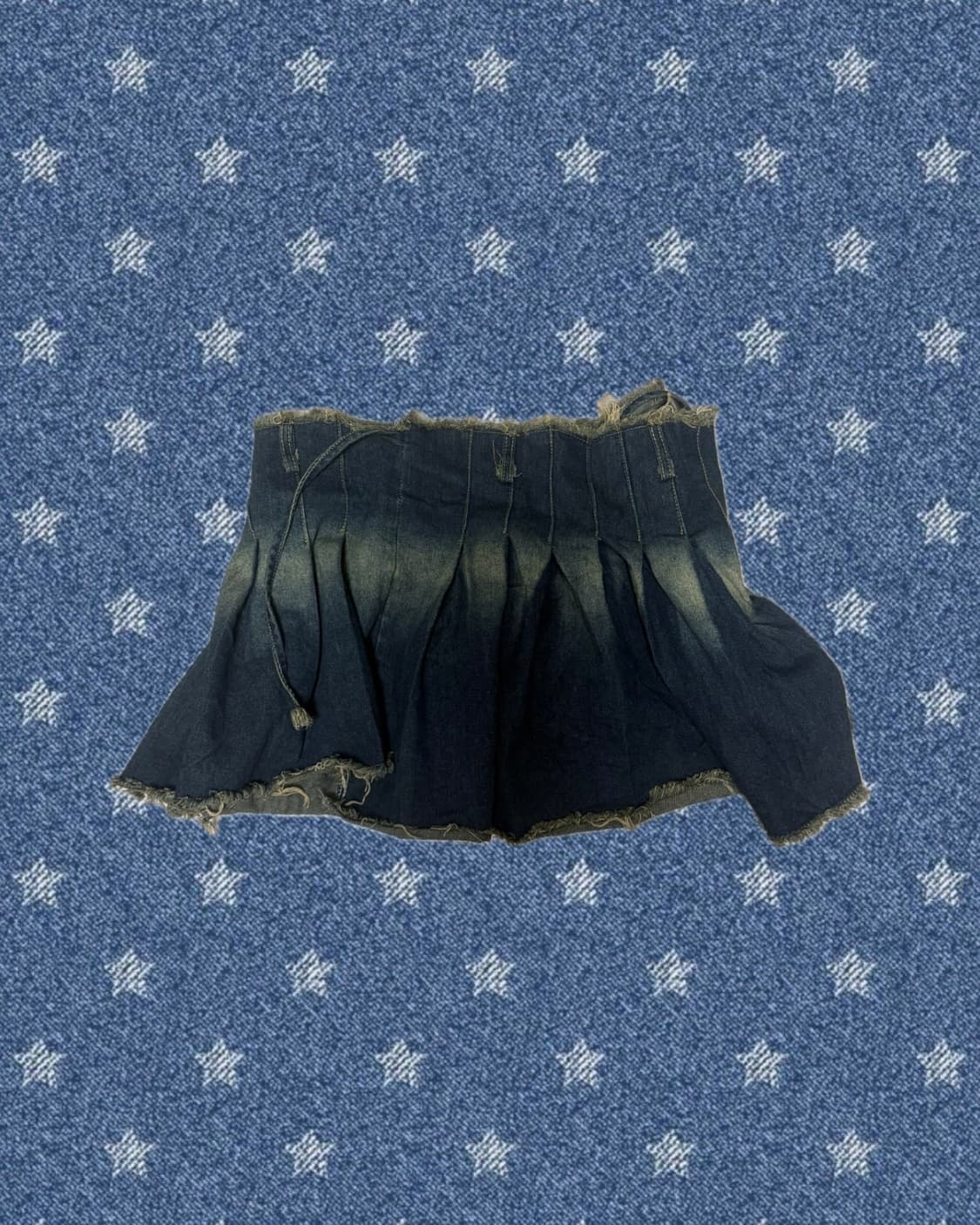 빈티지 데님 랩스커트 치마 데님 플리츠 미니스커트 상품이미지1