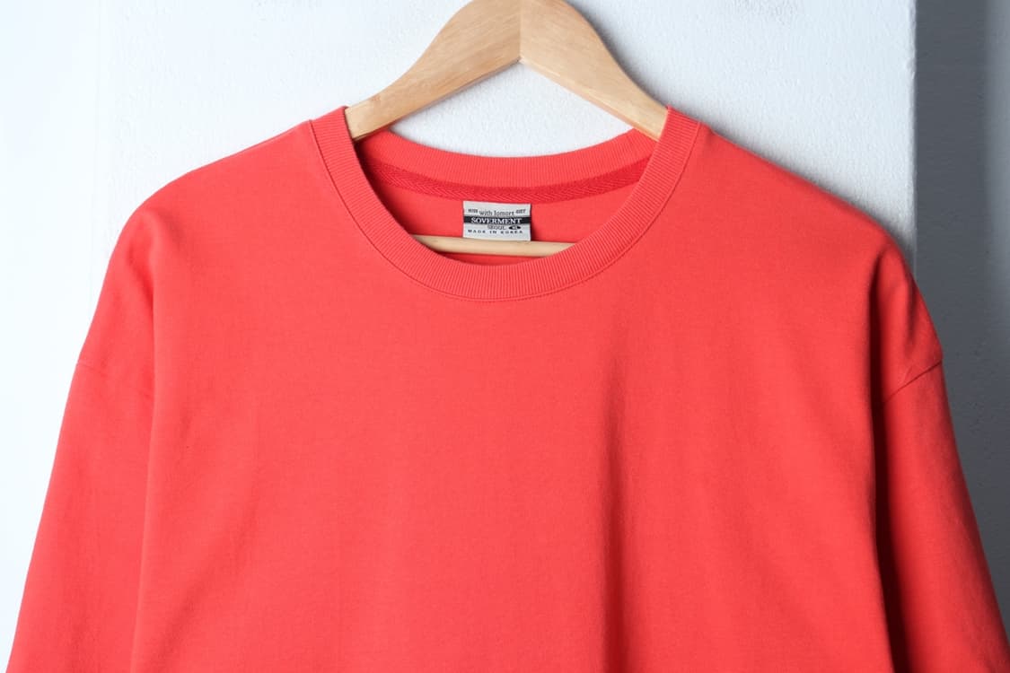(XL-2XL) 소버먼트 반팔 티셔츠 빅사이즈 오렌지 무지-H31151 상품이미지3