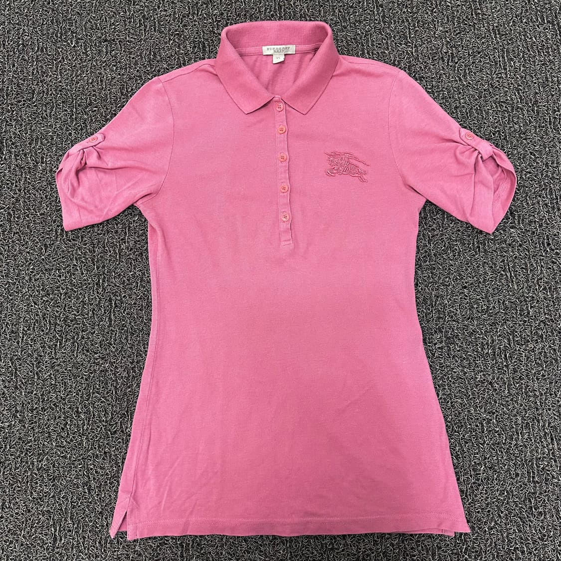 버버리 브릿 여성 빅로고 카라티 반팔티셔츠 핑크 XS 상품이미지1