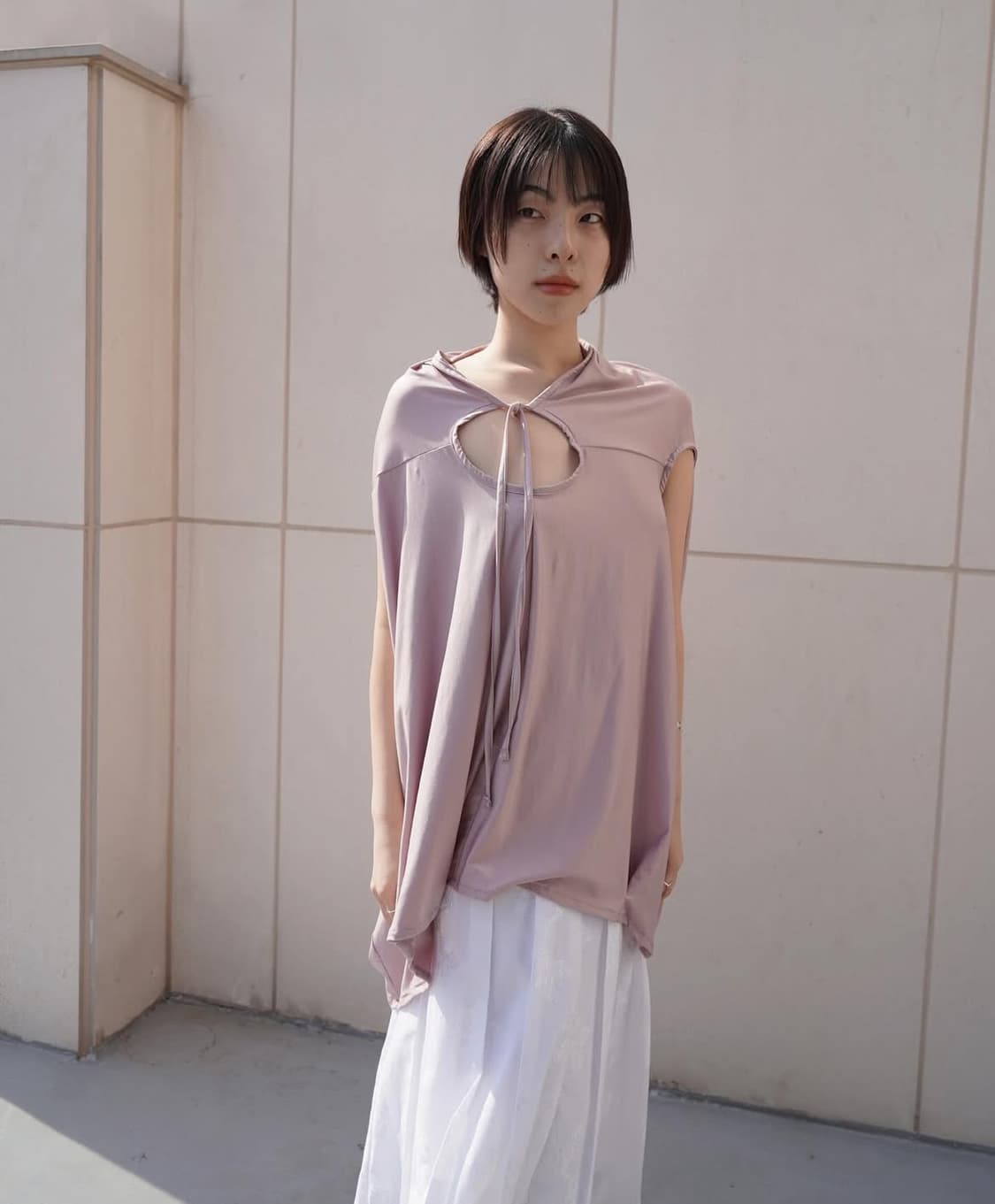 포코포스카 탑 + 플리츠 롱스커트 세트 상품이미지1