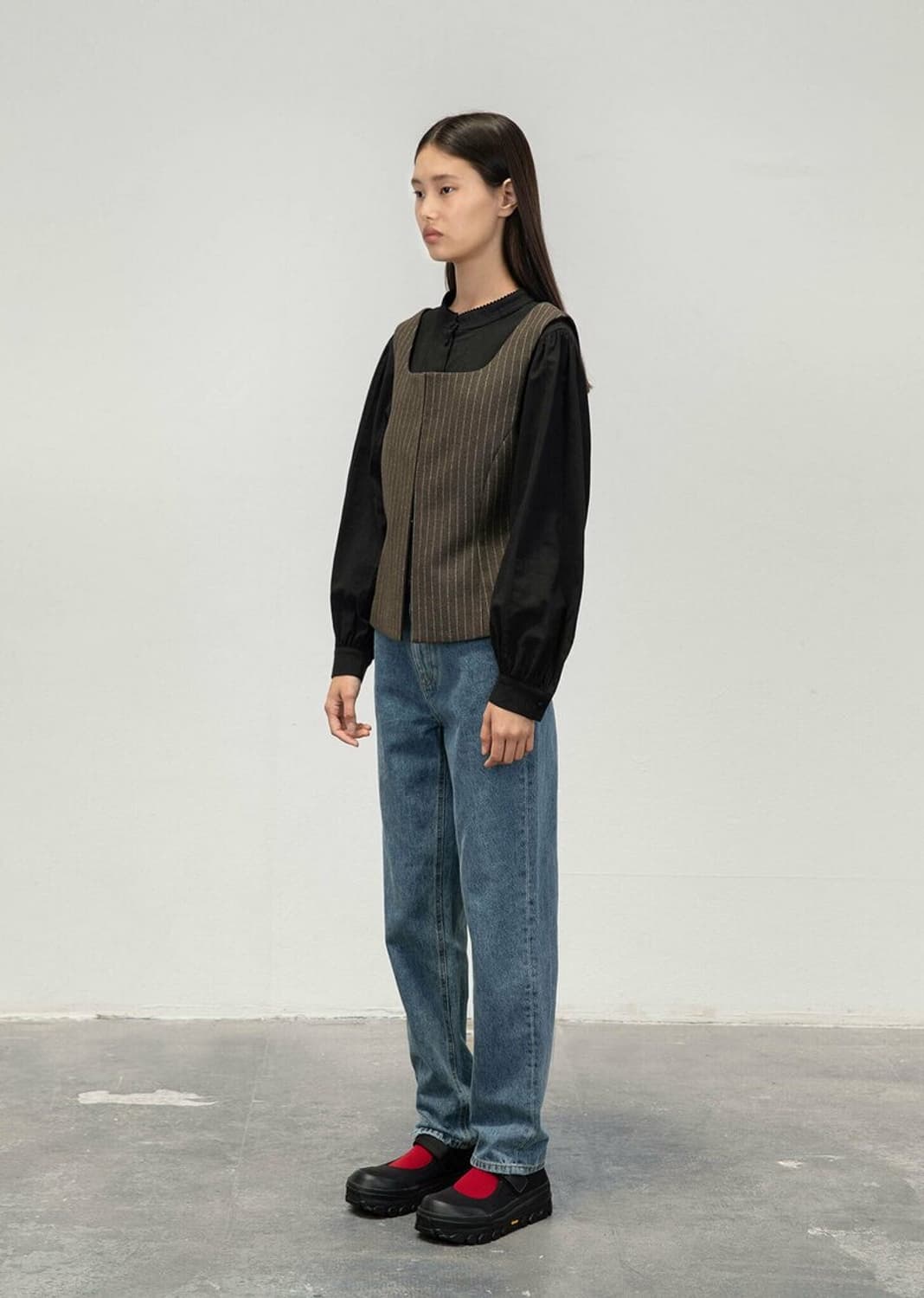 아모멘토 데님 일자핏 상품이미지3