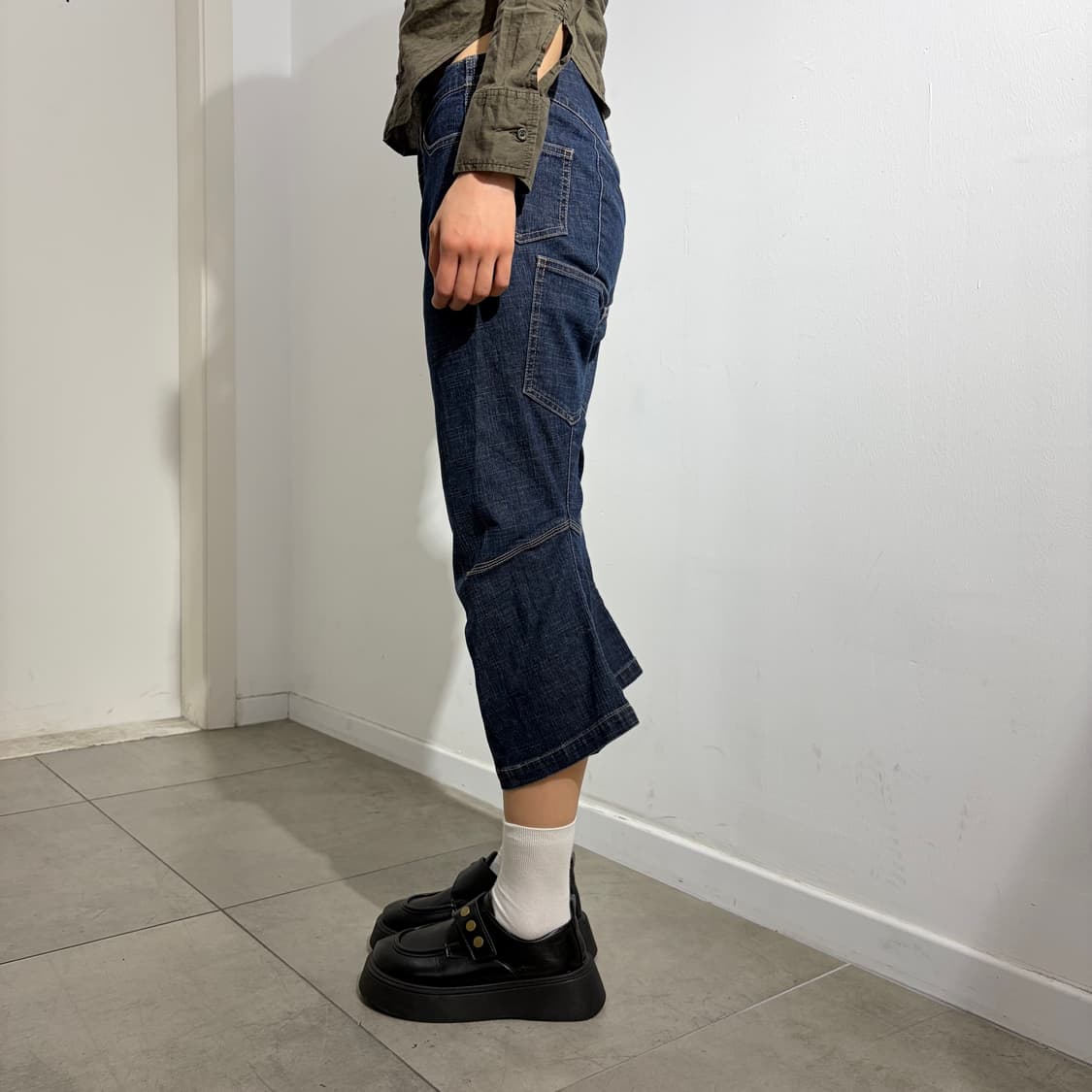 00s 마리떼 프랑소와 저버 데님 카프리 팬츠 상품이미지2