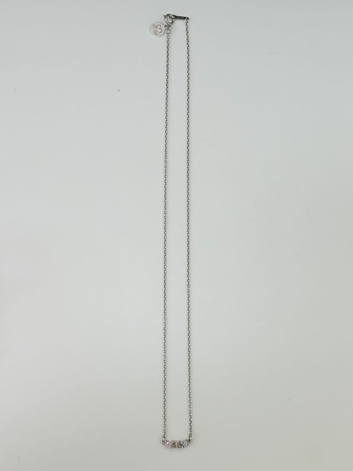 courreges / 꾸레쥬  큐빅로고 실버925 목걸이 상품이미지3