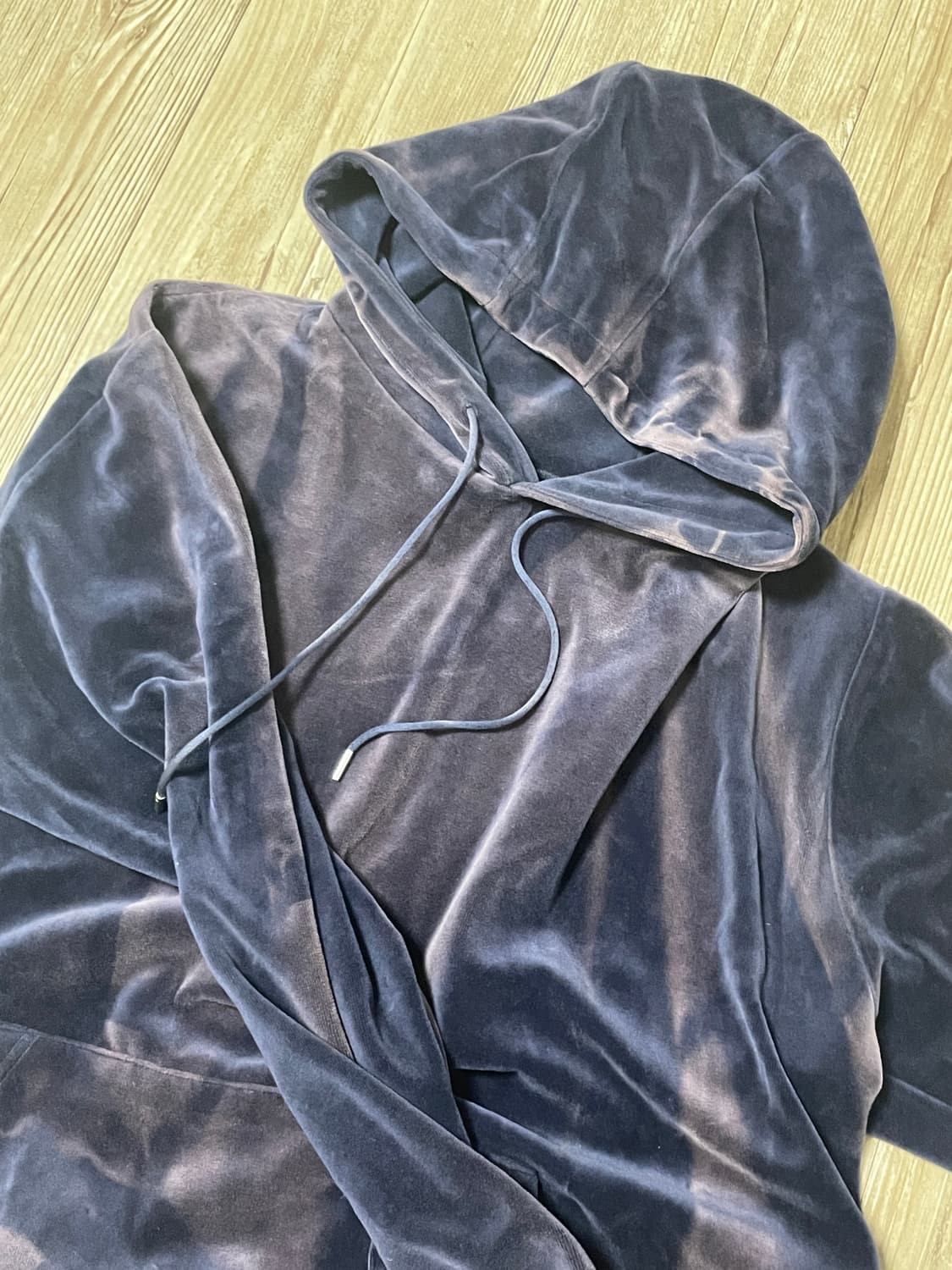 XL)지용킴 벨벳 후드티 상품이미지1