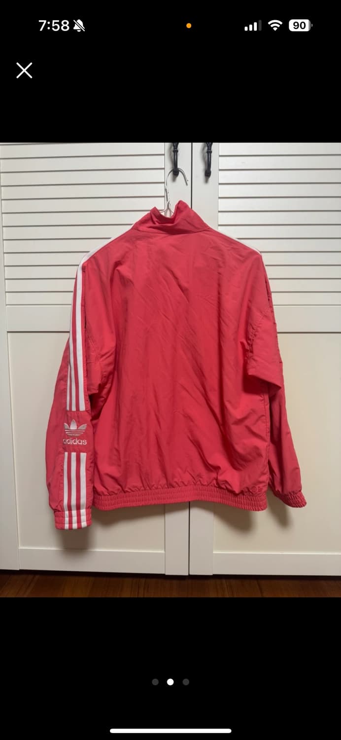 아디다스 락업 트랙탑 바람막이 핑크 S 상품이미지2