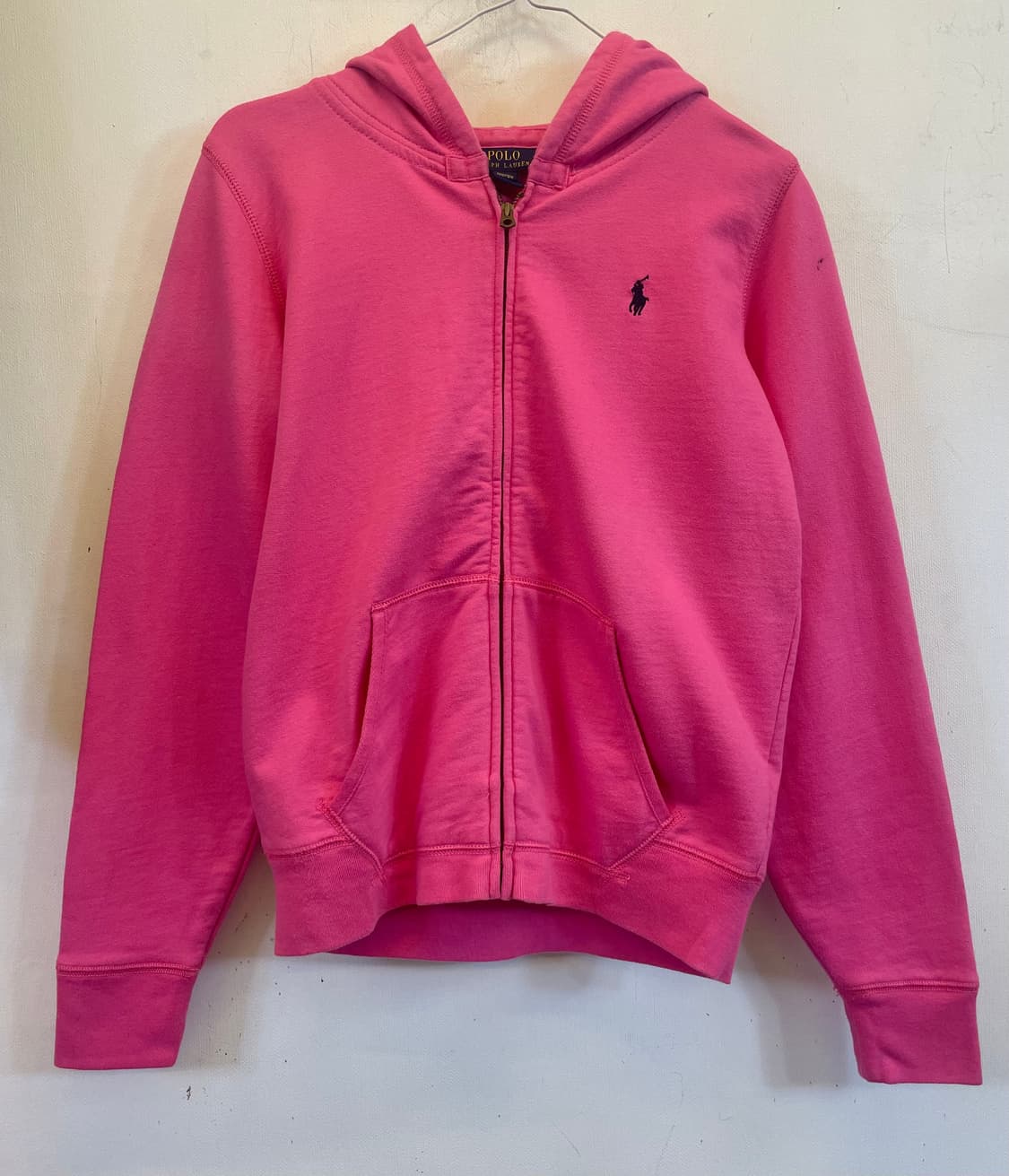 폴로랄프로렌 핑크 후드집업:) 폴로걸즈XL 후드집업 면100% 상품이미지1