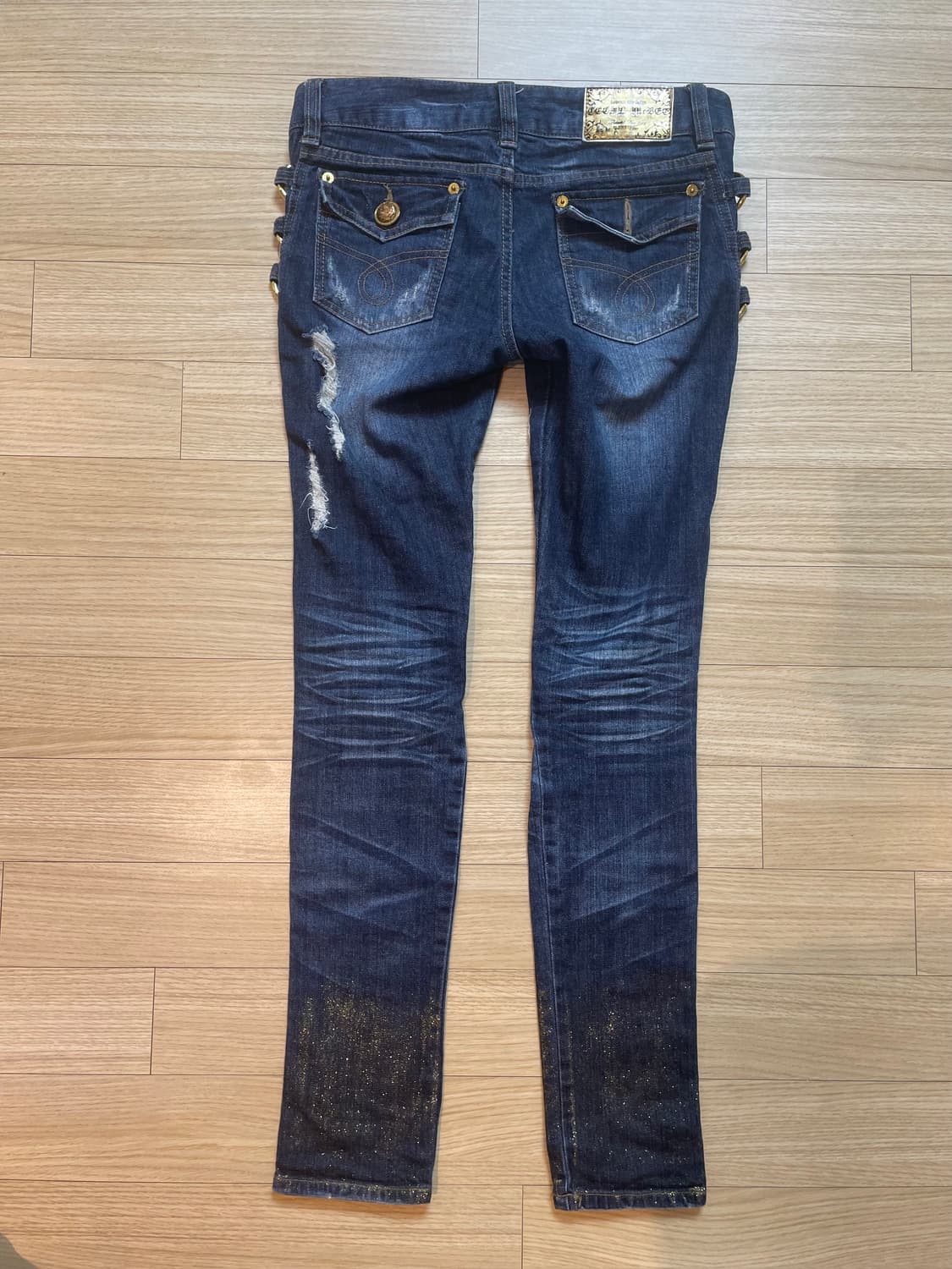 세실 맥비 글리터 O링 y2k 갸루 팬츠 상품이미지3