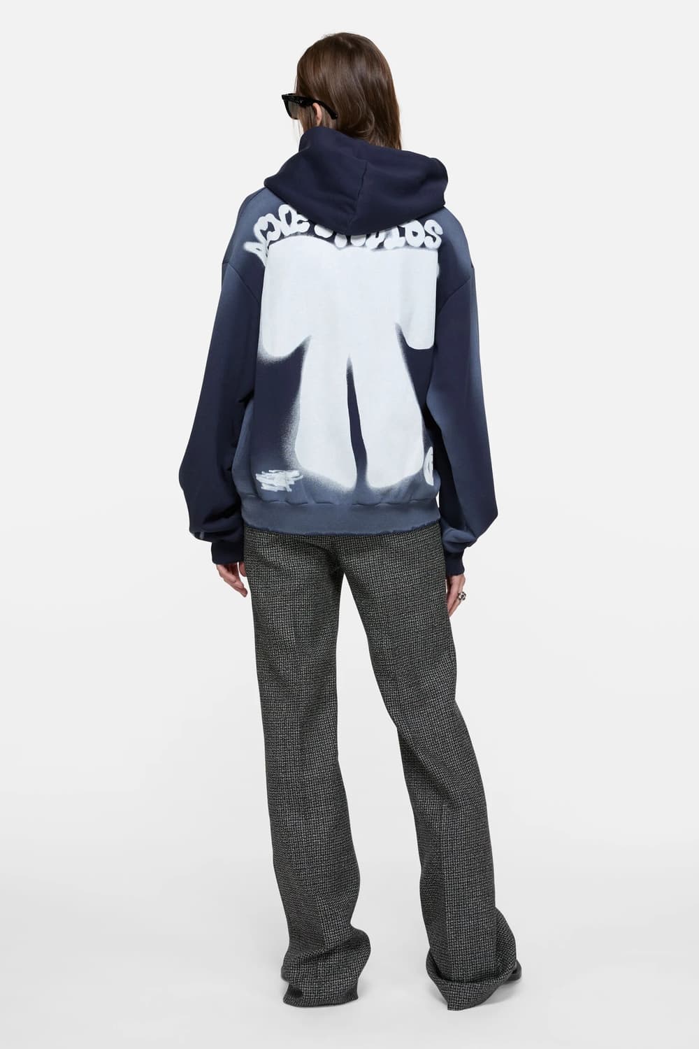 [L]아크네스튜디오 26ss 보우 워싱 후드티/네이비 블루 상품이미지5