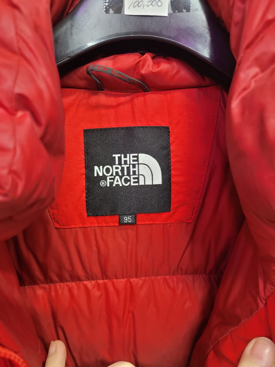 노스페이스 800 레드 패딩 HYBENT  상품이미지4