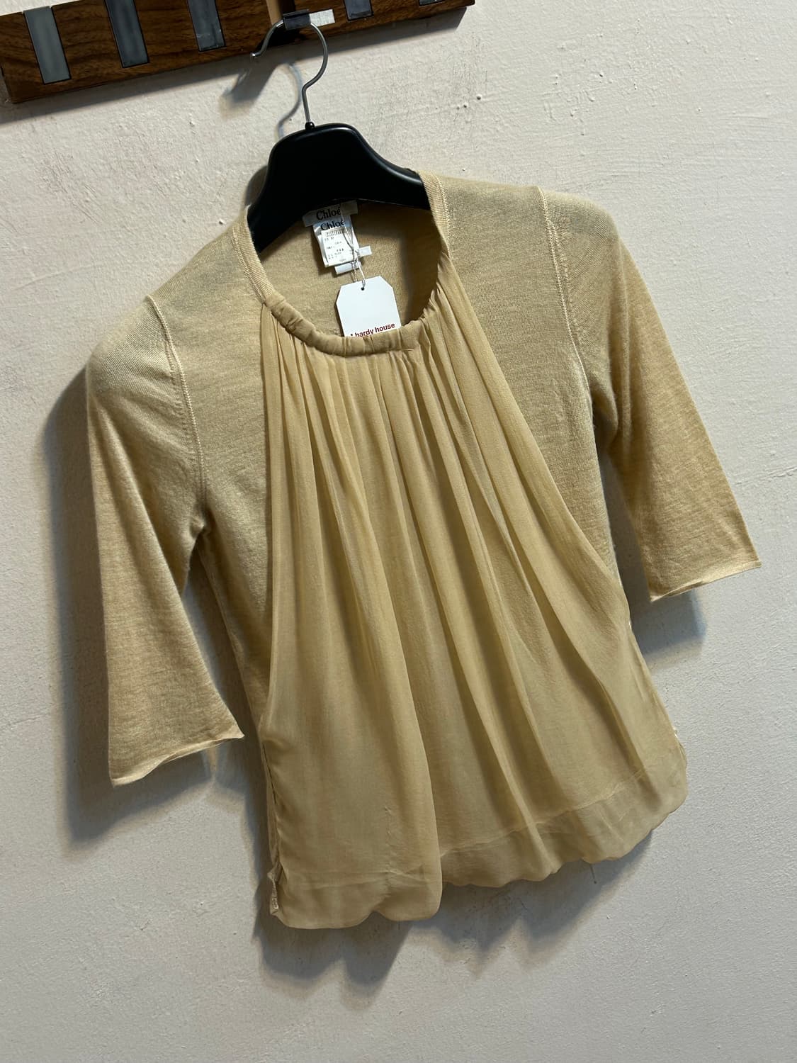 끌로에 실크 패널 캐시미어 니트 탑 상품이미지3