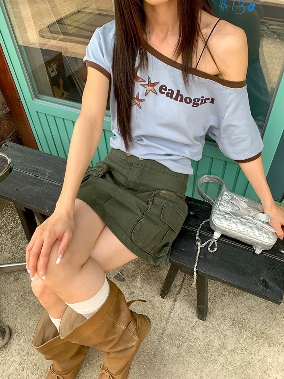 오프숄더 티셔츠 상품이미지2