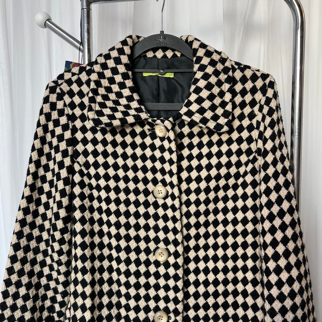 다이아몬드 패턴 벨트 코트자켓 상품이미지4