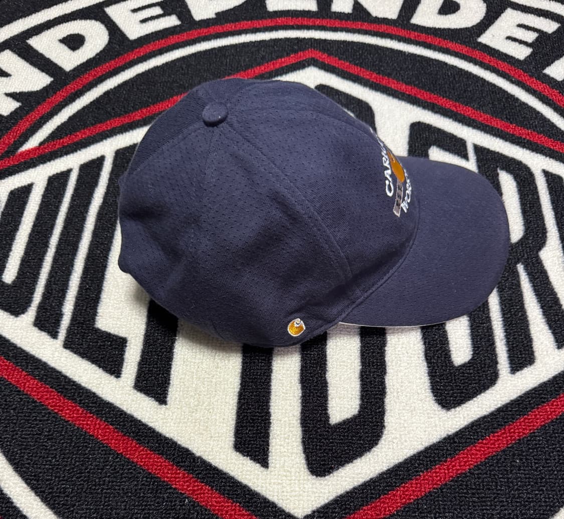 칼하트 워크웨어 로고 블루 훅 앤 루프 백 클로져 햇 상품이미지2