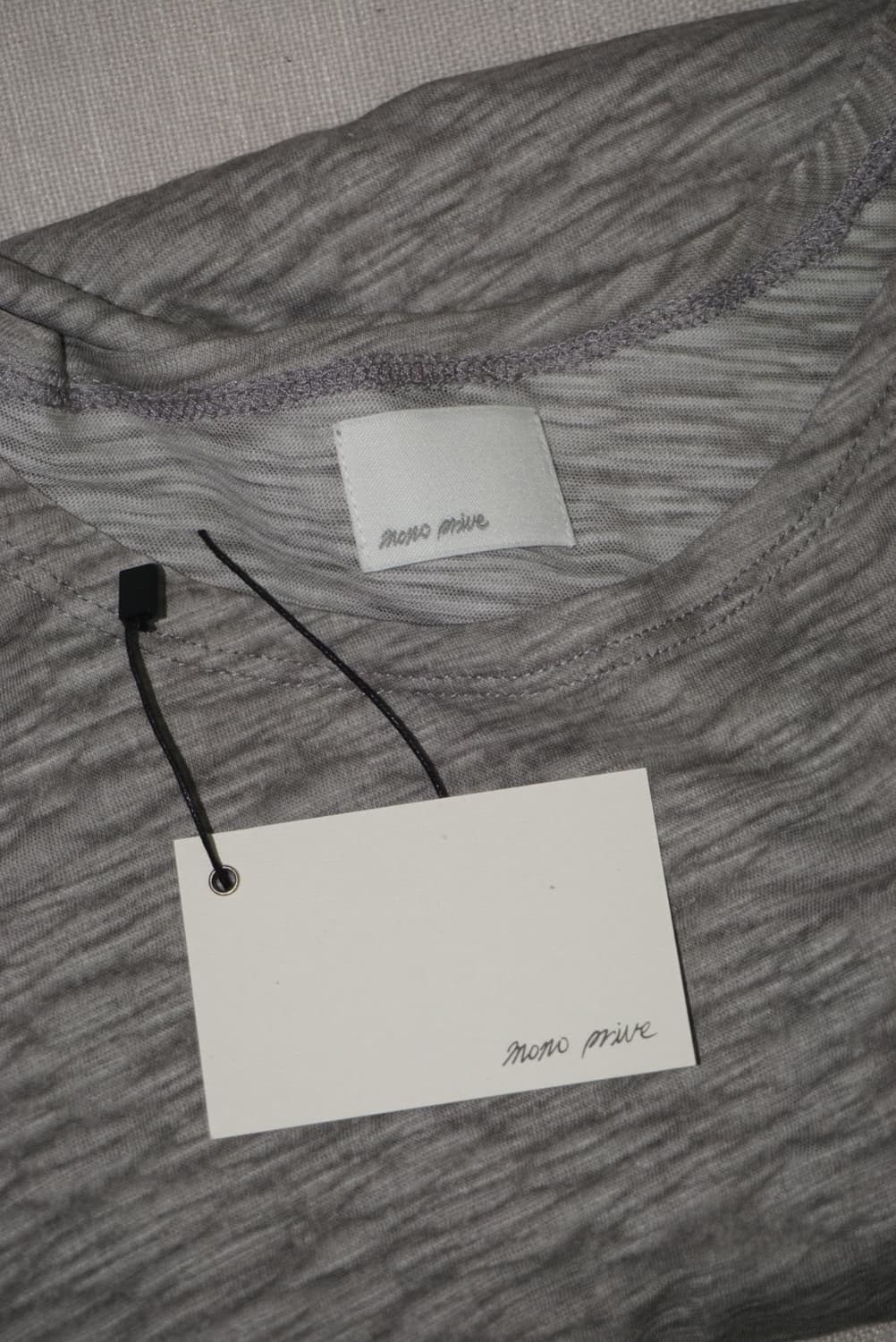 모노프리베 텍스쳐 롱슬리브 그레이 3사이즈 상품이미지1