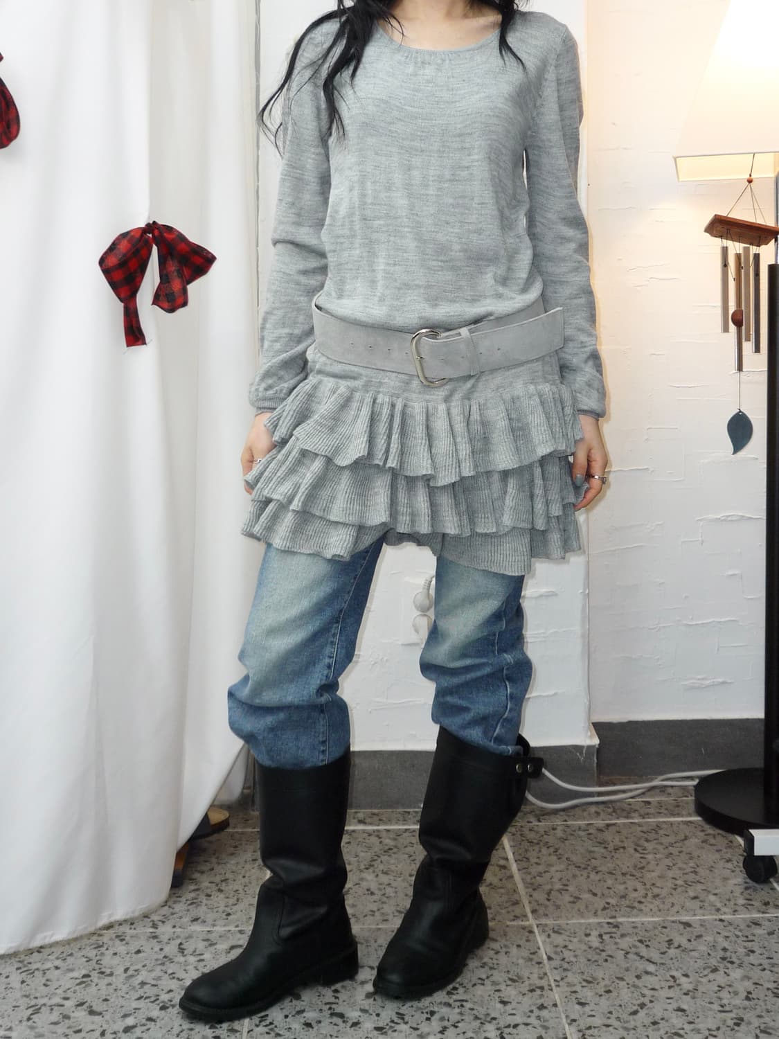 silver mist ruffle knit 상품이미지2