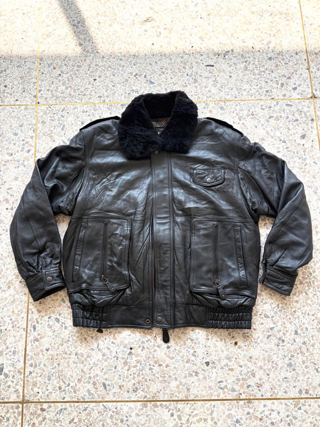 리얼레더 양가죽 봄버 자켓 상품이미지6