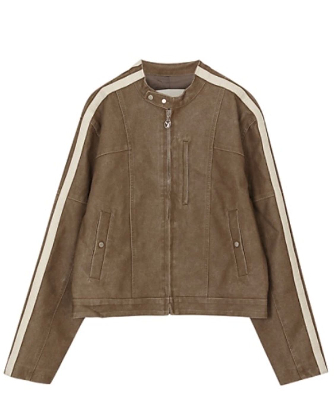 yuse 유즈 크랙 레더 바이커 자켓 상품이미지3