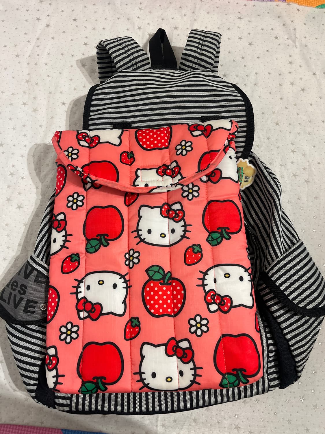 olivedesolive 블랙 스트라이프 백팩  상품이미지6