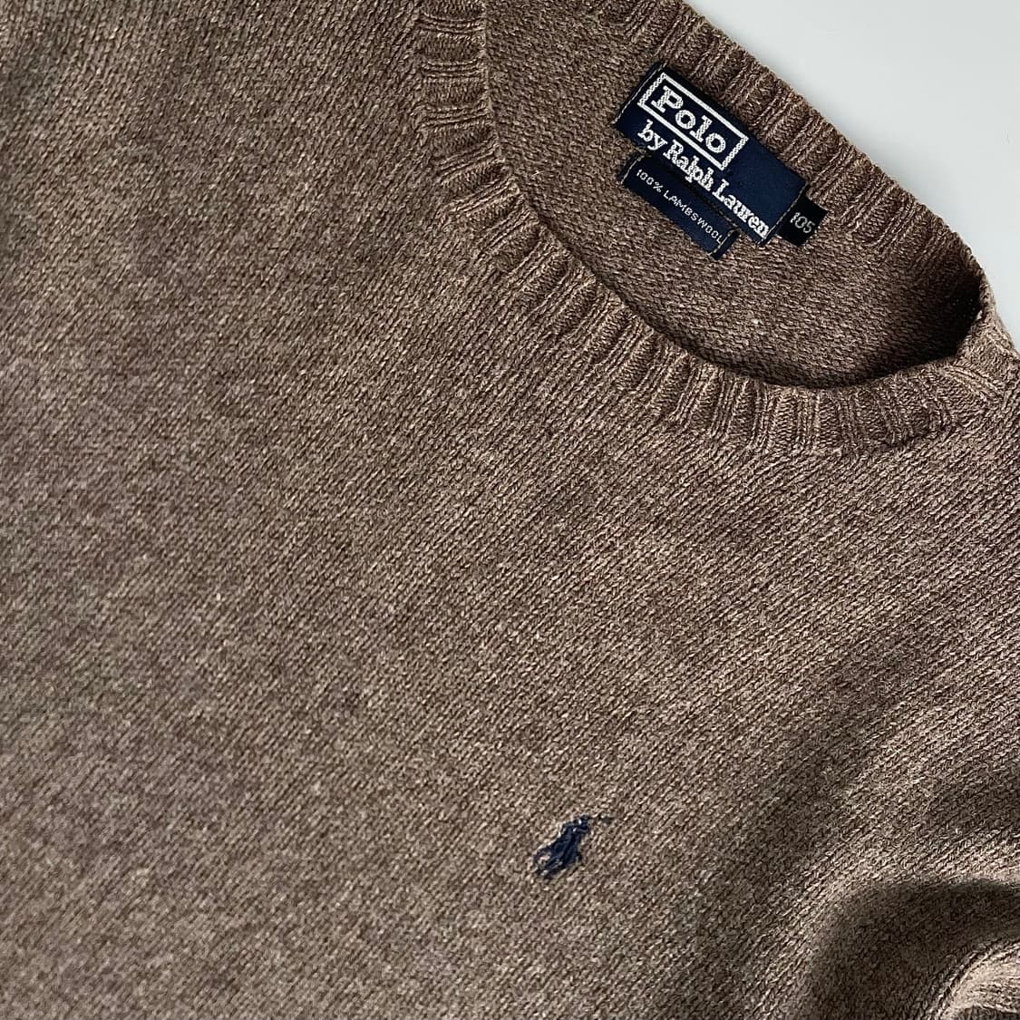 Polo  폴로 랄프로렌 90,s 샌드 브라운 램스울 니트 상품이미지2