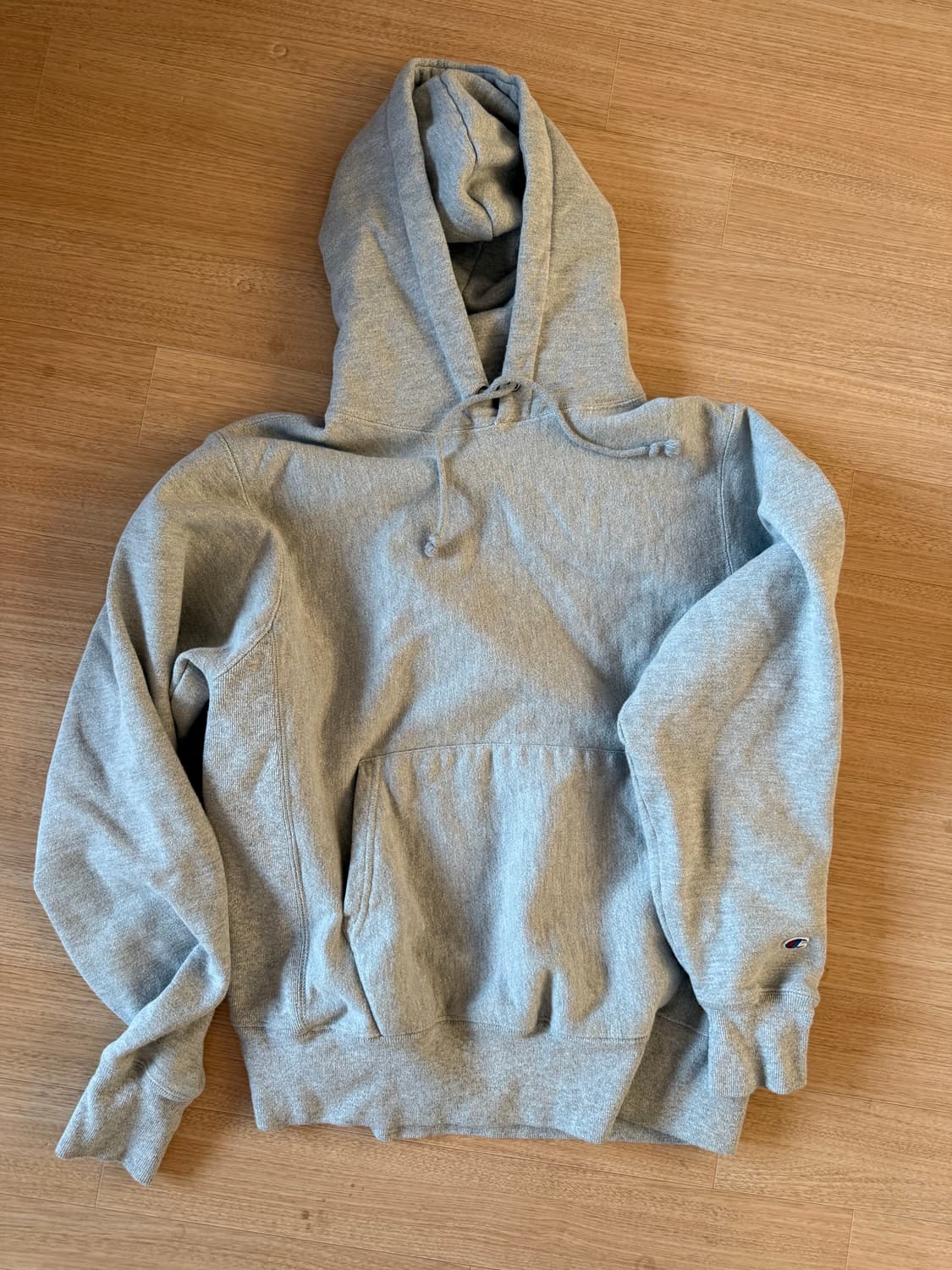 챔피온 리버스 위브 후드티 XL 회색 상품이미지1