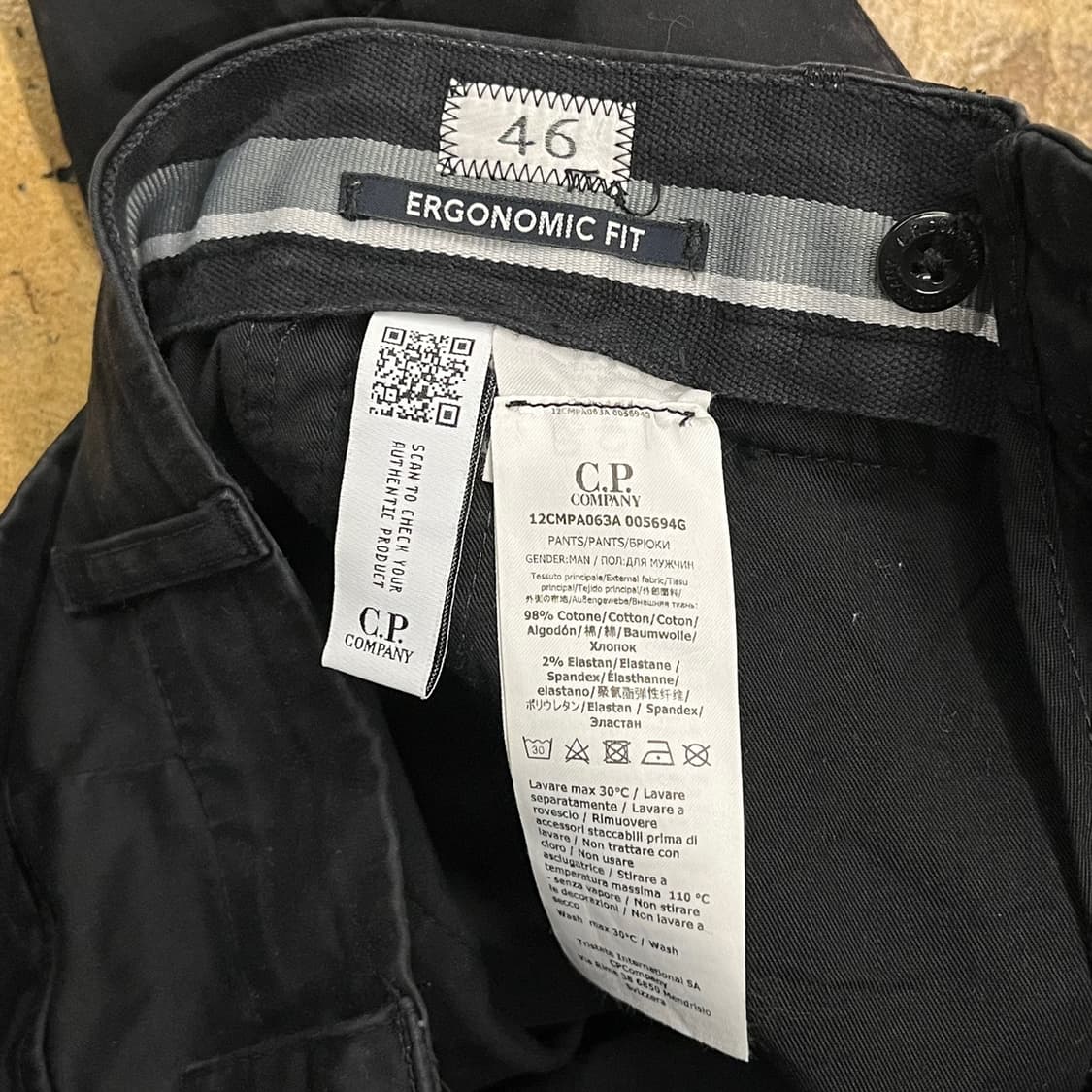 [정품/46] C.P. 컴퍼니 블랙 카고 바지 b15 상품이미지4