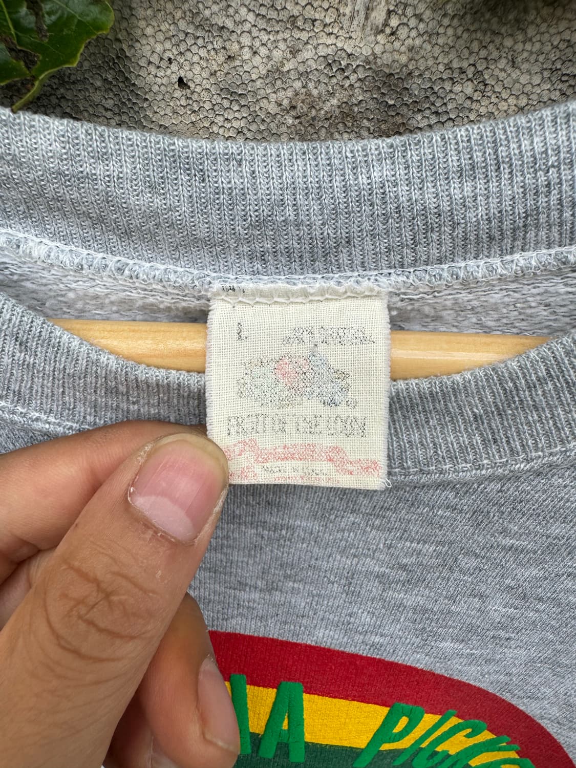90s fruit of the loom 라스타 마리화나 프린팅 스웻셔츠 상품이미지4