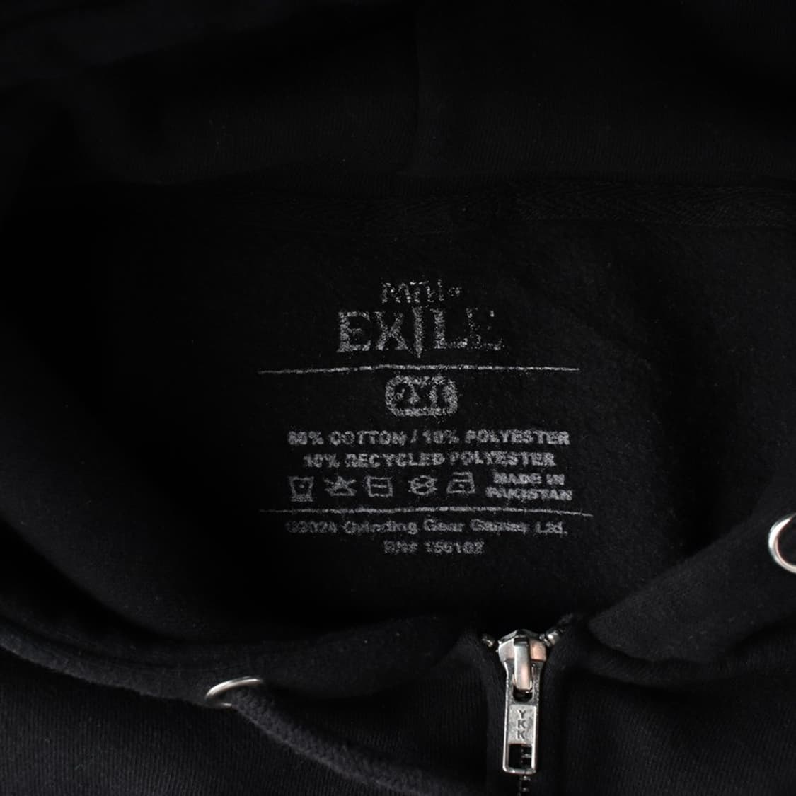 패스오브엑자일 오버핏 블랙 후드집업 2XL 상품이미지5