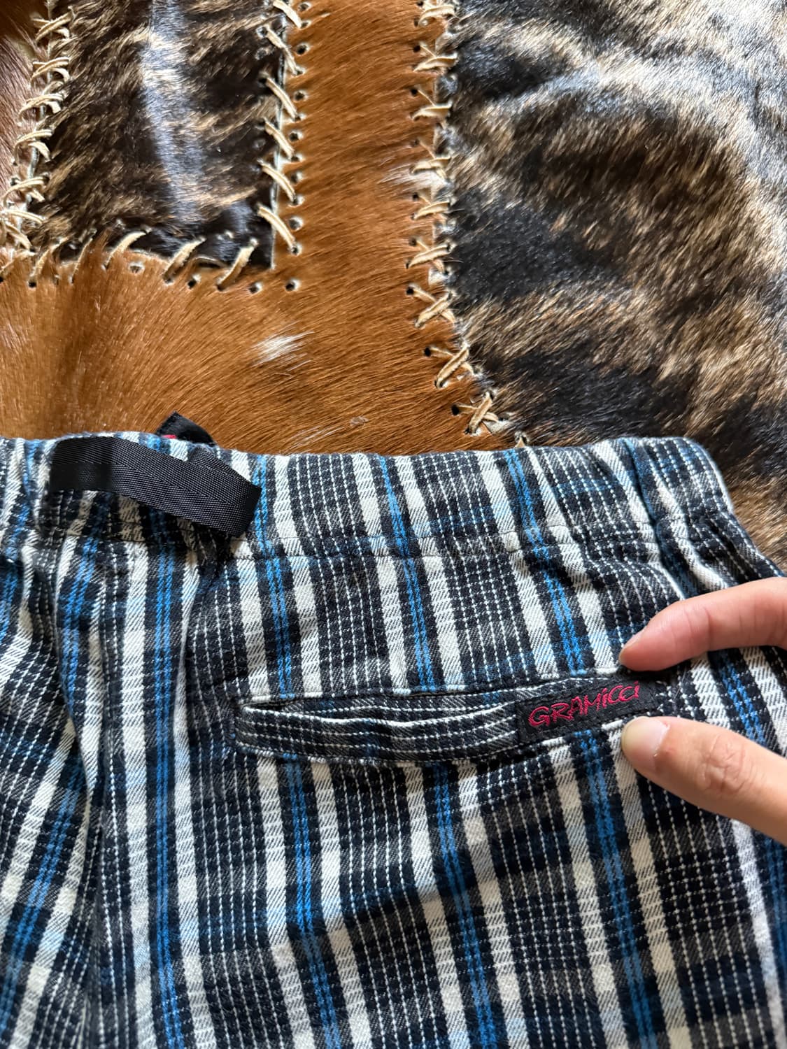 Gramicci Blue Check pattern Half pants 상품이미지4