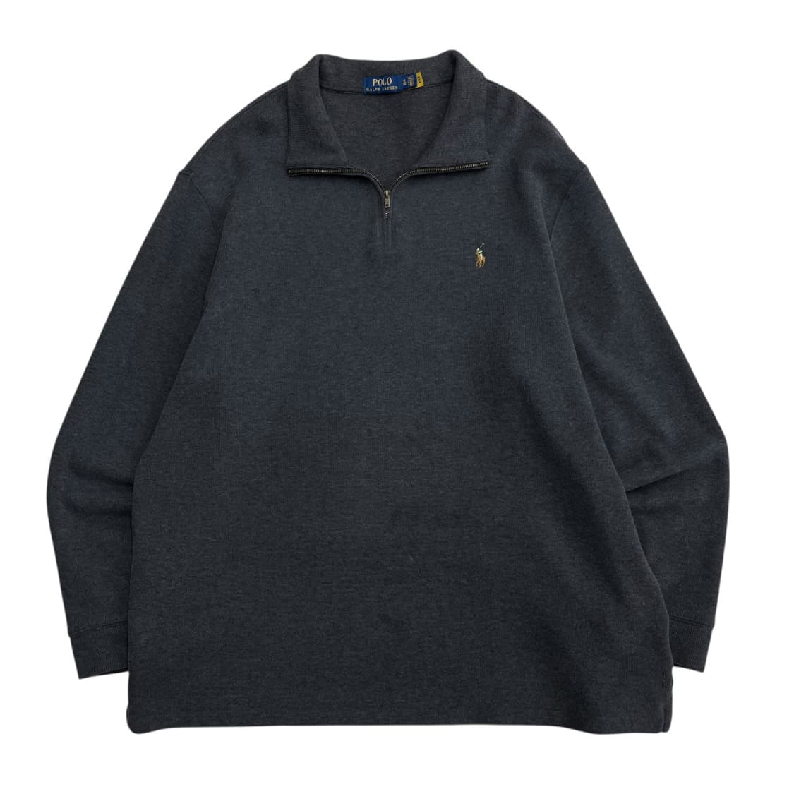 폴로 랄프로렌 옥스포드 차콜 반집업 XL 상품이미지2