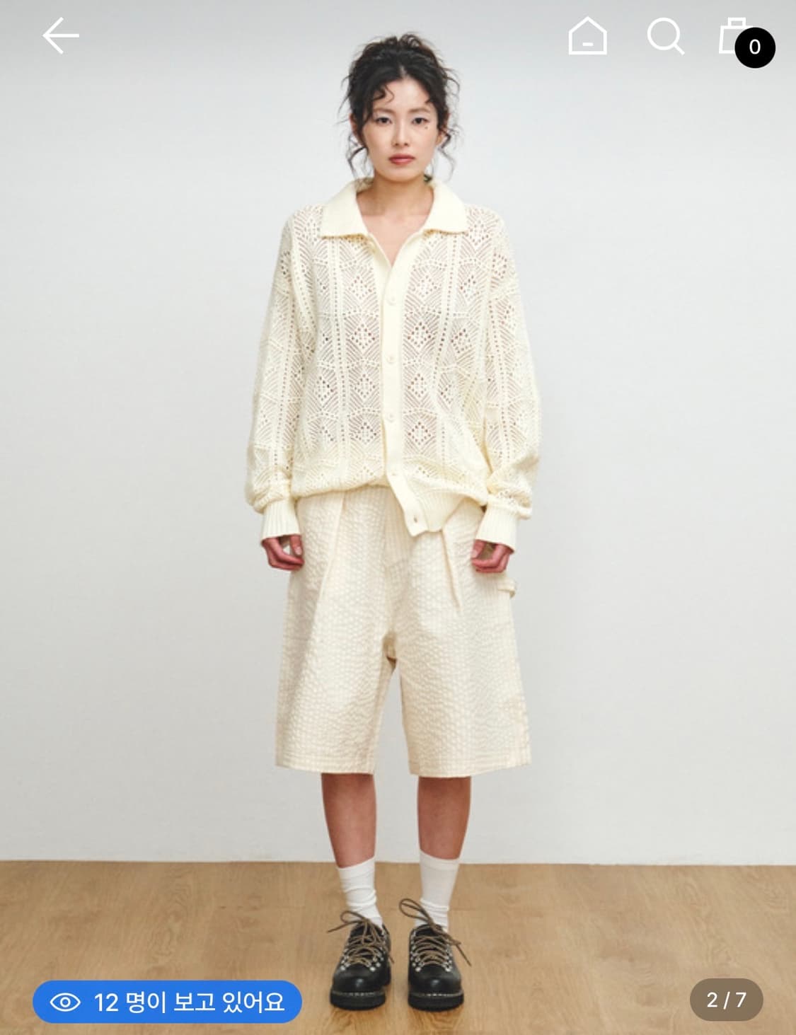 플리즈프로젝트 CROCHET CARDIGAN(IVORY) 상품이미지1