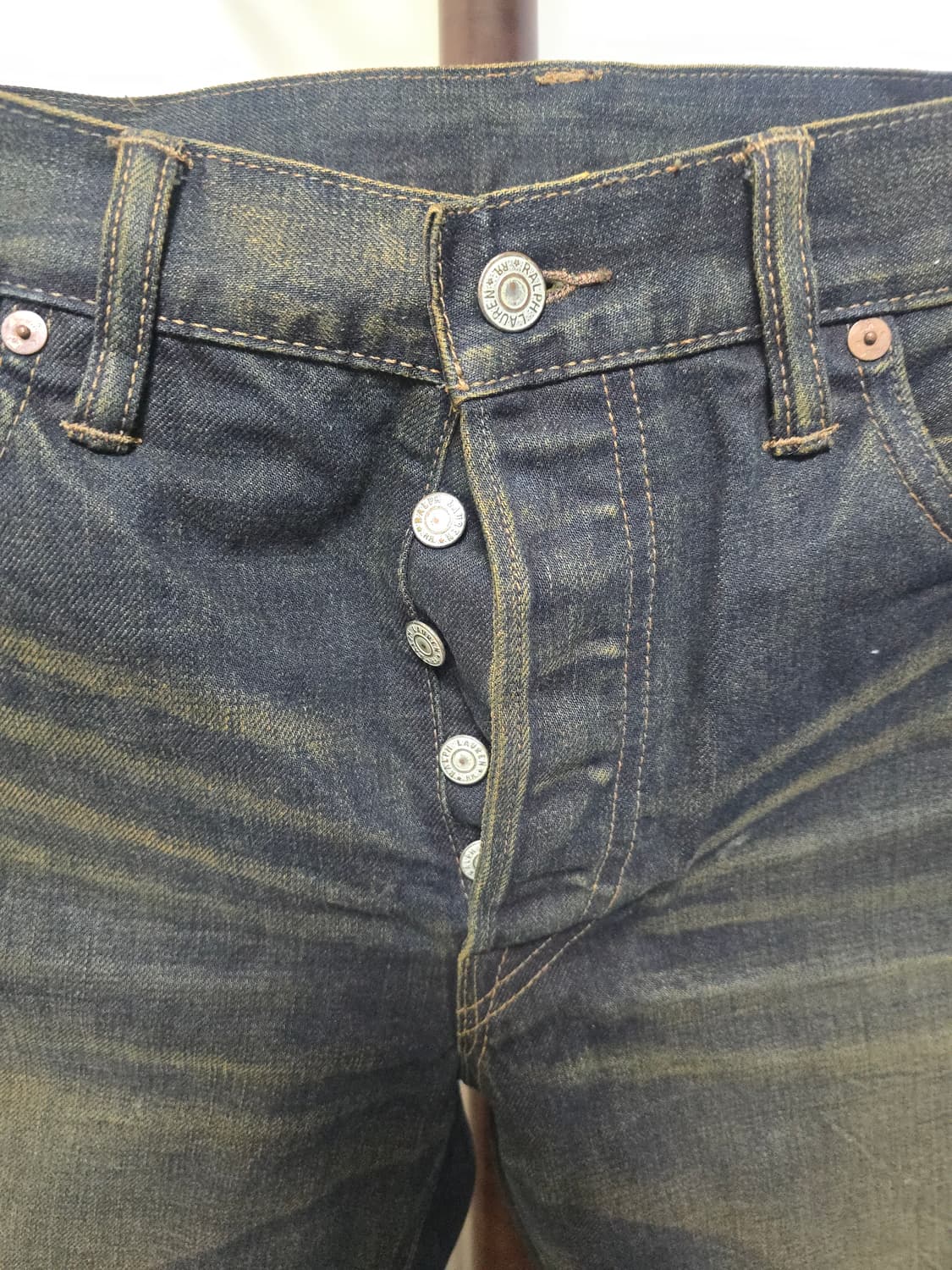 RRL Low straight 셀비지 데님,허리 32x 기장34 상품이미지3